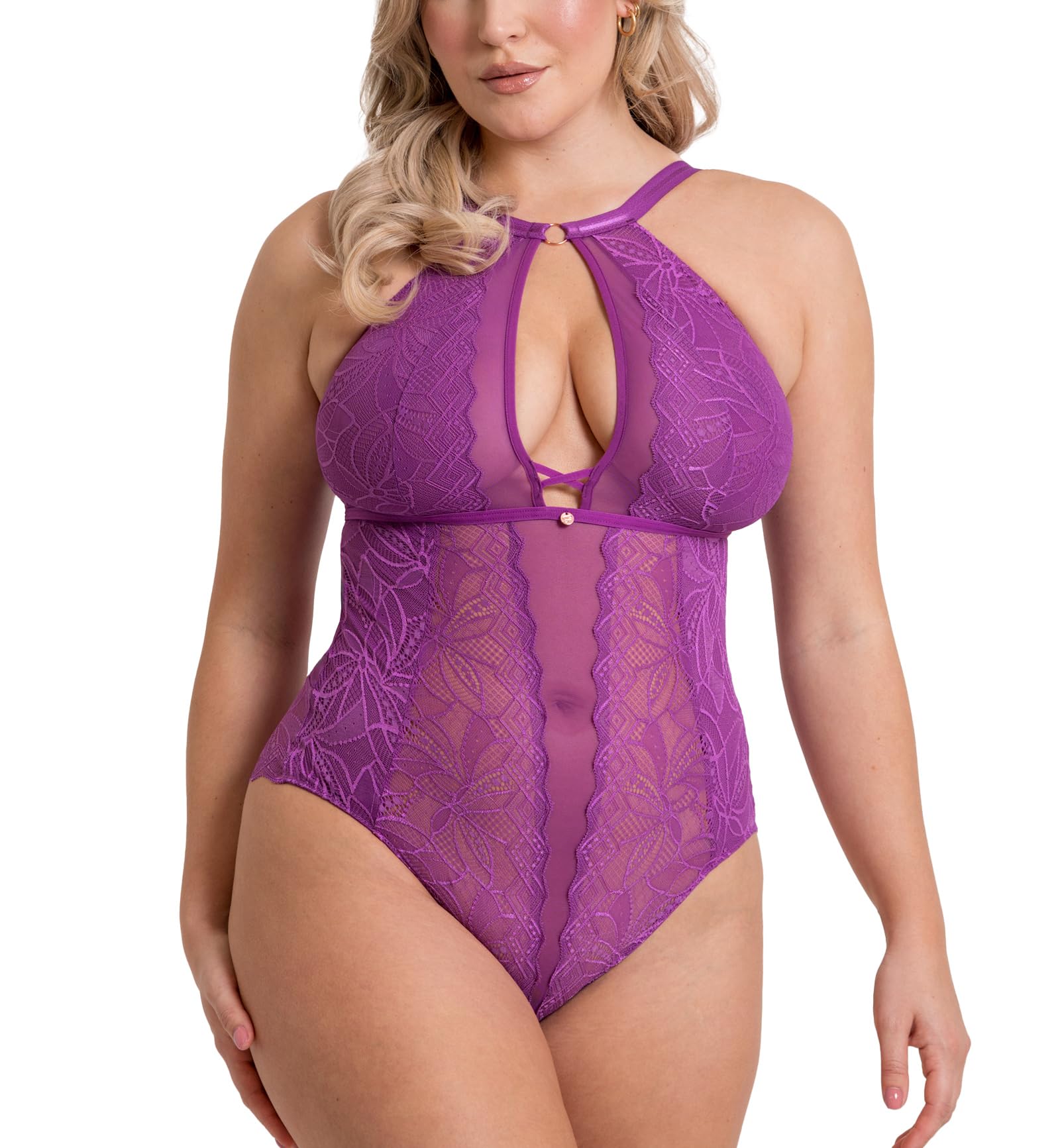 Curvy Kate Scantilly Multiway Body Bra Opulence Bodysuit Stretch Lace Womens Ladies Underwear Lingerie Mystic Purple Size S-2XL