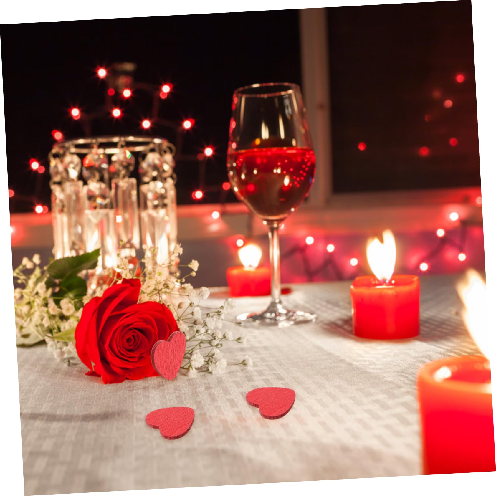 STOBOK 1000stücke Herz Holzscheiben Für Basteln Selbstklebende Holzherzen Für Valentinstag Hochzeitsdeko Handgemachte Dekorationen