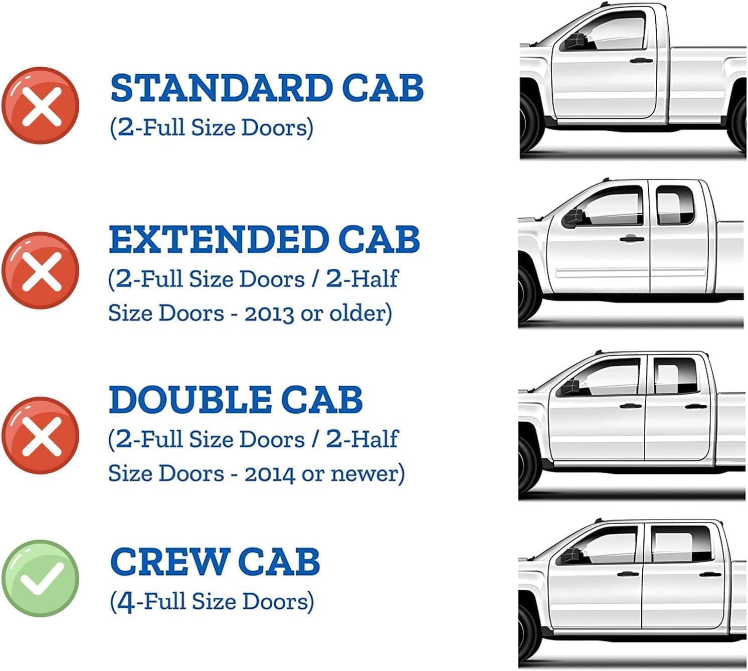 window rain guard for 2019-2026 chevy silverado/gmc sierra 1500 crew cab, 20-26 silverado/sierra 2500hd 3500hd, window visor vent wind shade deflector shield protector sun,tape-on, for full-size cab for 19-26 silverado/ sierra