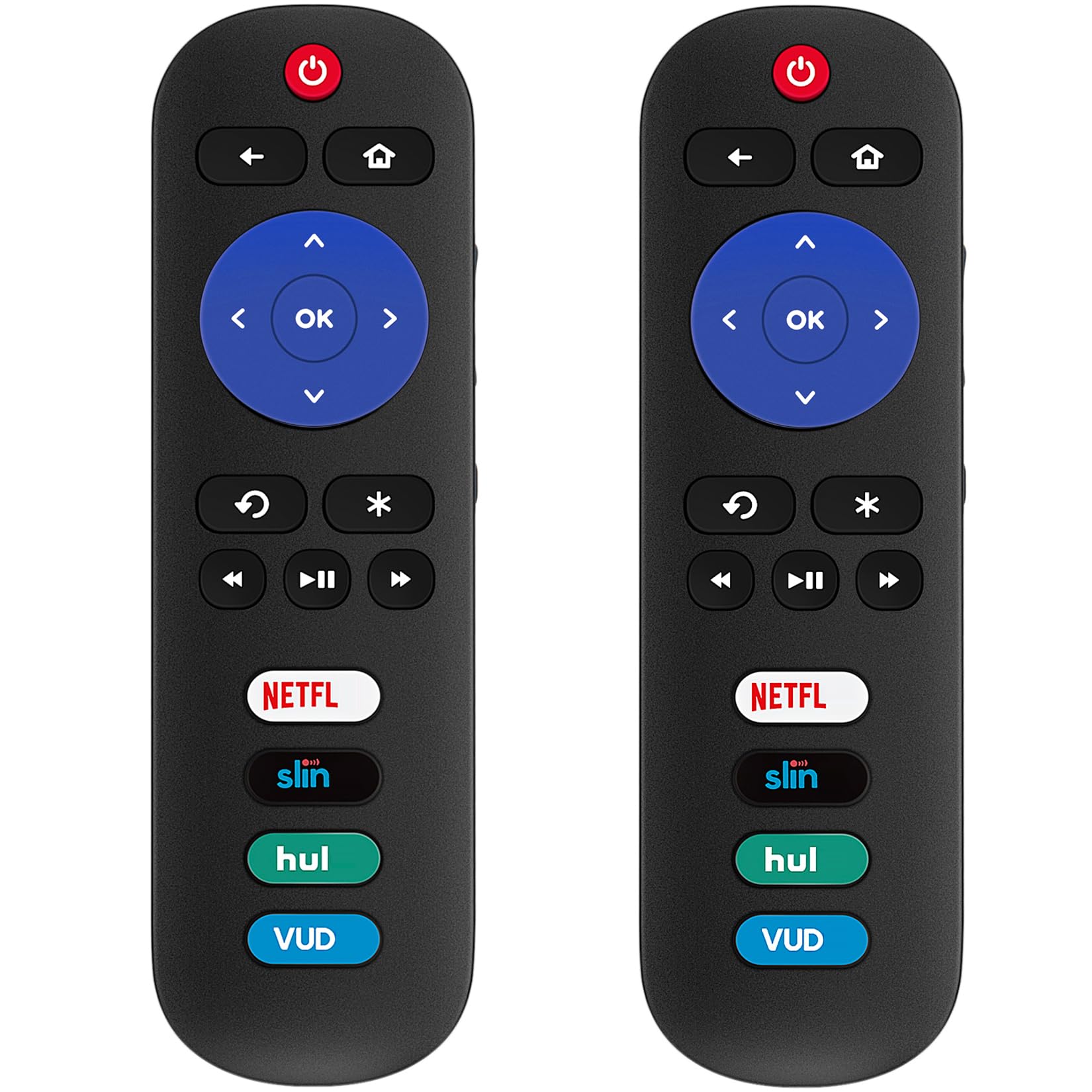 Pack of 2 Universal Replace Remote Applicable for TCL Roku TV