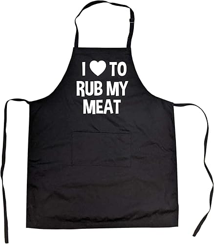 Crazy Dog T-Shirts I Love To Rub My Meat Apron Funny Summer Cookout Aprons