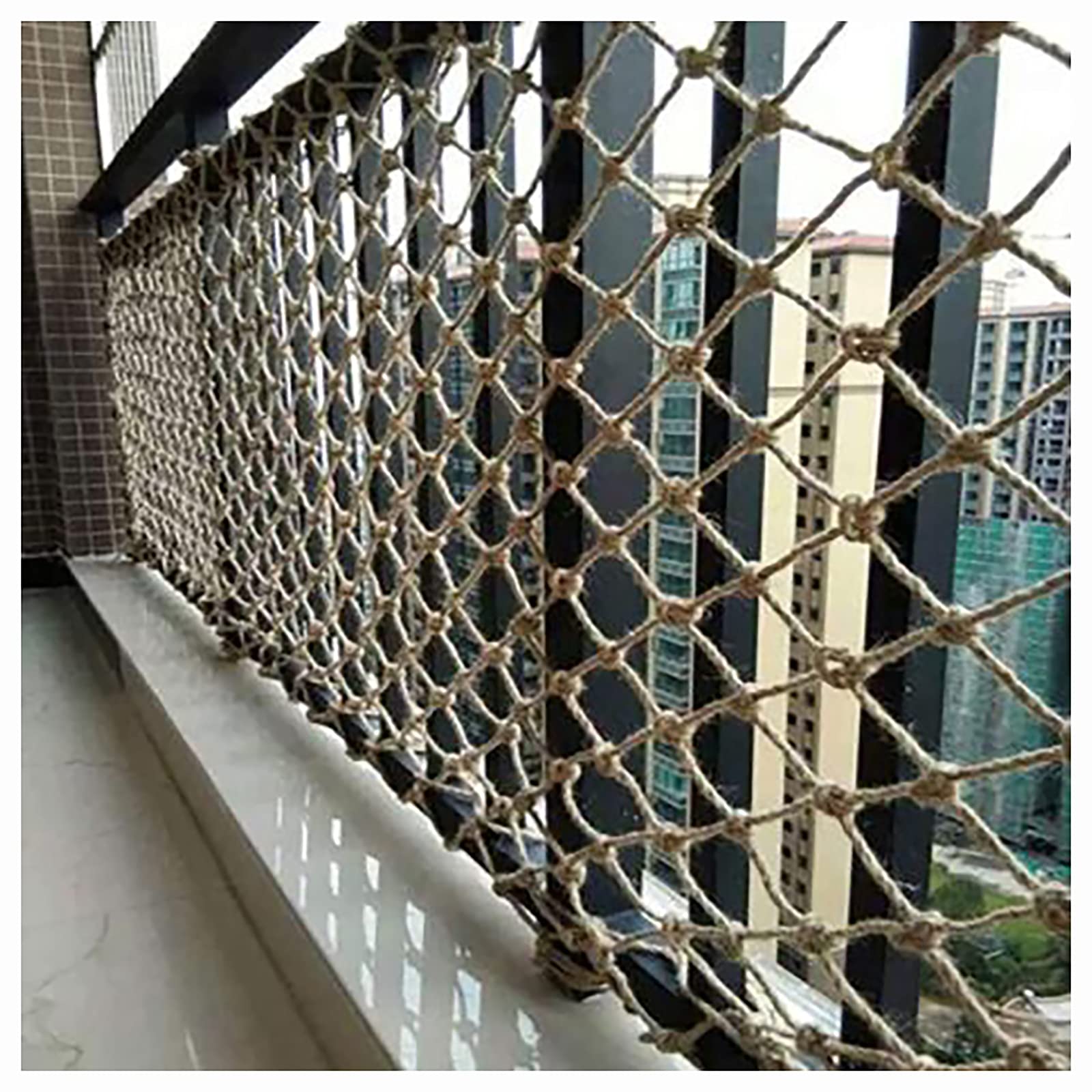 Lina wspinaczkowa siatka dla dzieci sztuczna siatka na balkon bezpieczeństwo balkon ochrona dla kota balkon 6 mm * 10 cm (rozmiar: 1 x 7 m)