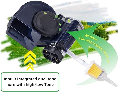 Miniatura 2 de FARBIN Bocina para automóvil de 12 voltios  24 voltios, 150 db, bocina de aire de muy alto volumen, con compresor, bocina de auto compacto, con