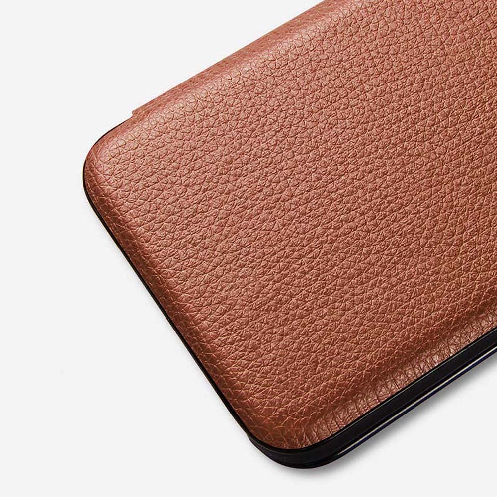INFRI Étui de téléphone à rabat en cuir avec fente pour cartes, pour Apple iPhone SE 2020 (4,7 pouces), fonction de stent intégral, couverture antichoc (couleur : marron)