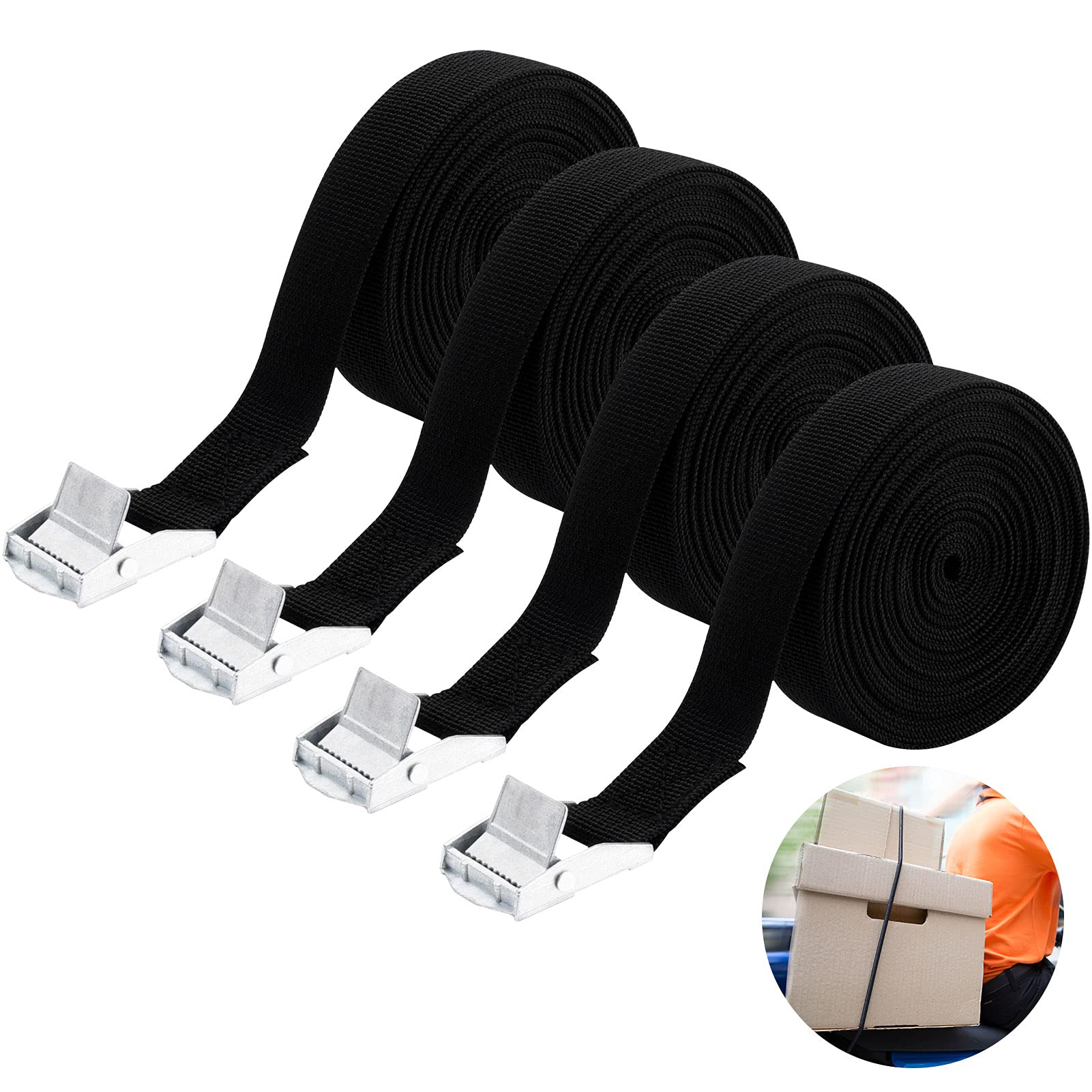 Buy olyee Ratchet Tie Down Straps 5M, 4 Pack Roof Rack Straps Adjustable Lashing Tension Belts