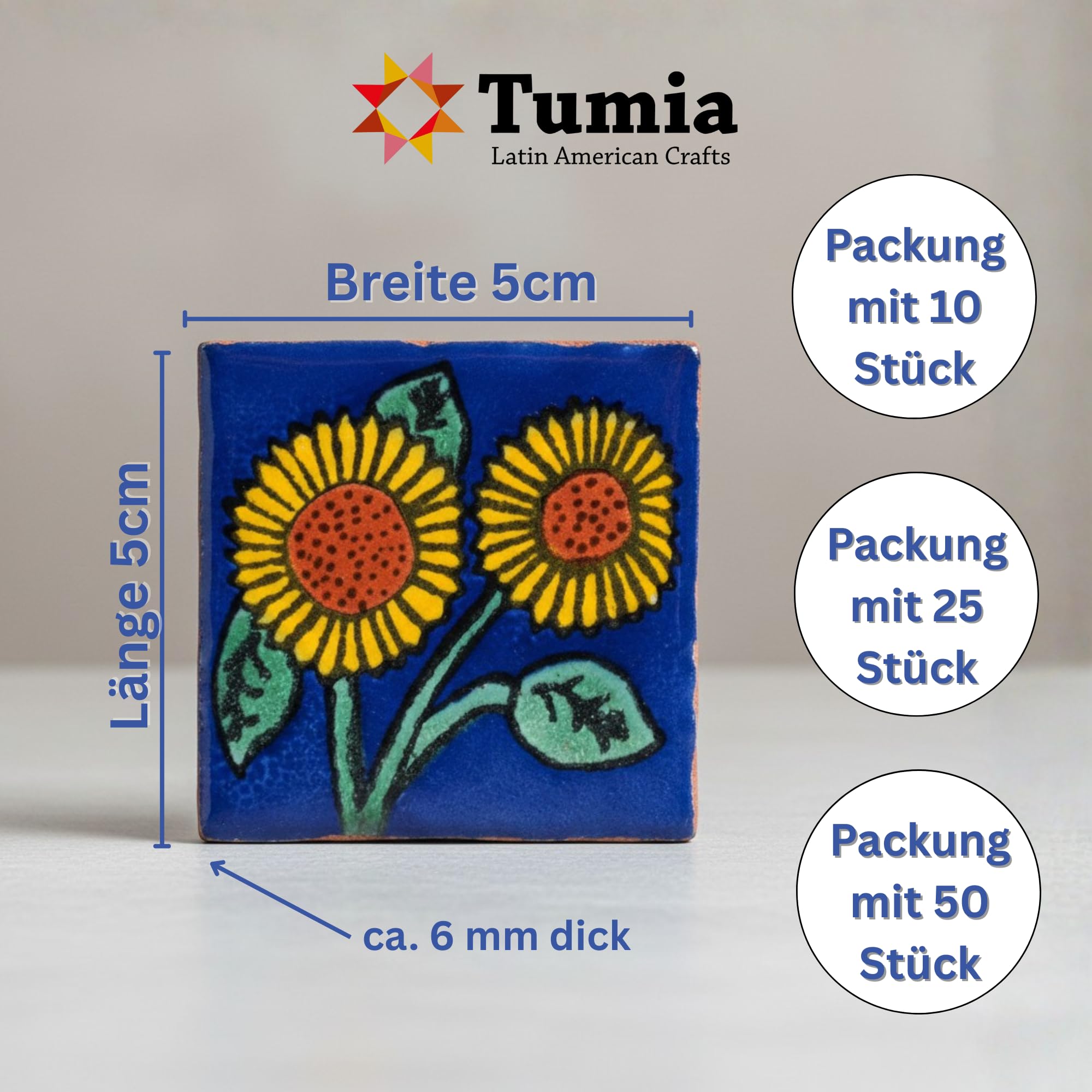 Tumia LAC Handgefertigte Mexikanische Talavera Fliesen Authentischer Stil Gabriella Keramikfliesen für Kunsthandwerk, Küchenrückwand, Wandfliesen und Heimwerker Projekte