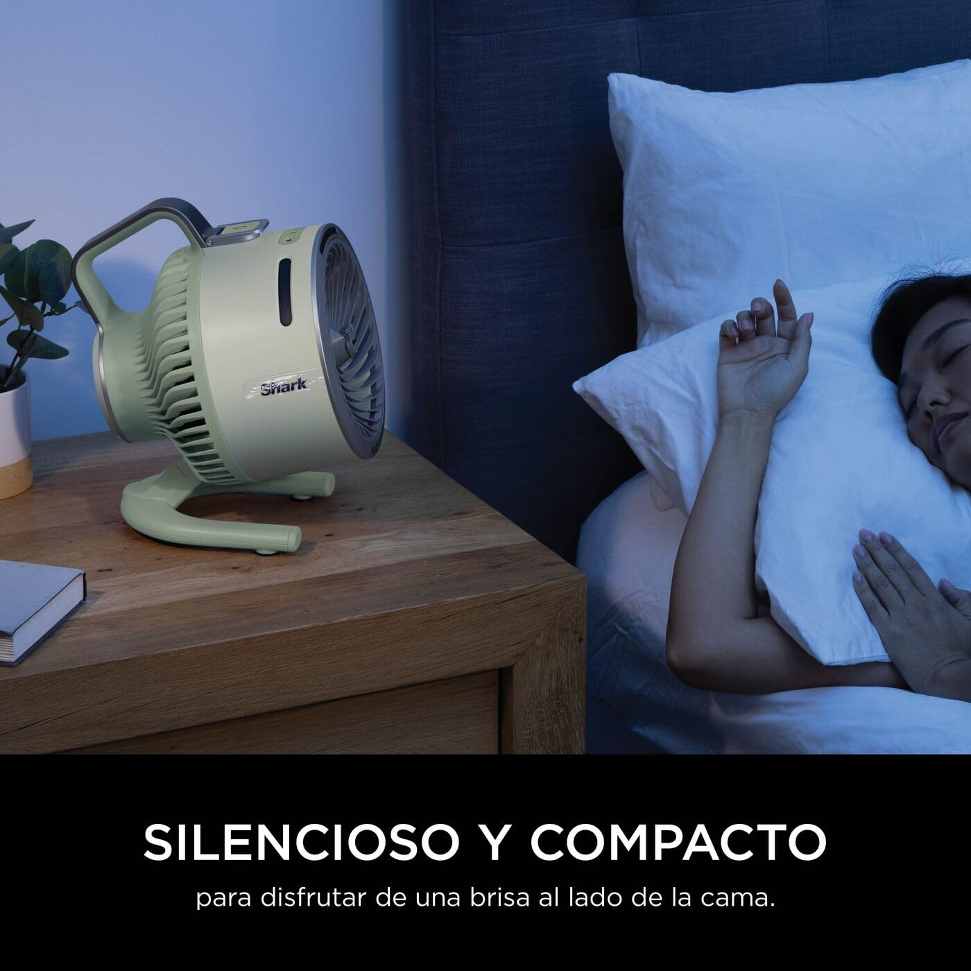 Shark FlexBreeze HydroGo, potente ventilador silencioso portátil con nebulización, para interior y exterior, con o sin cable, pequeño y ligero, 5 ajustes de velocidad, Menta FA050EUGN