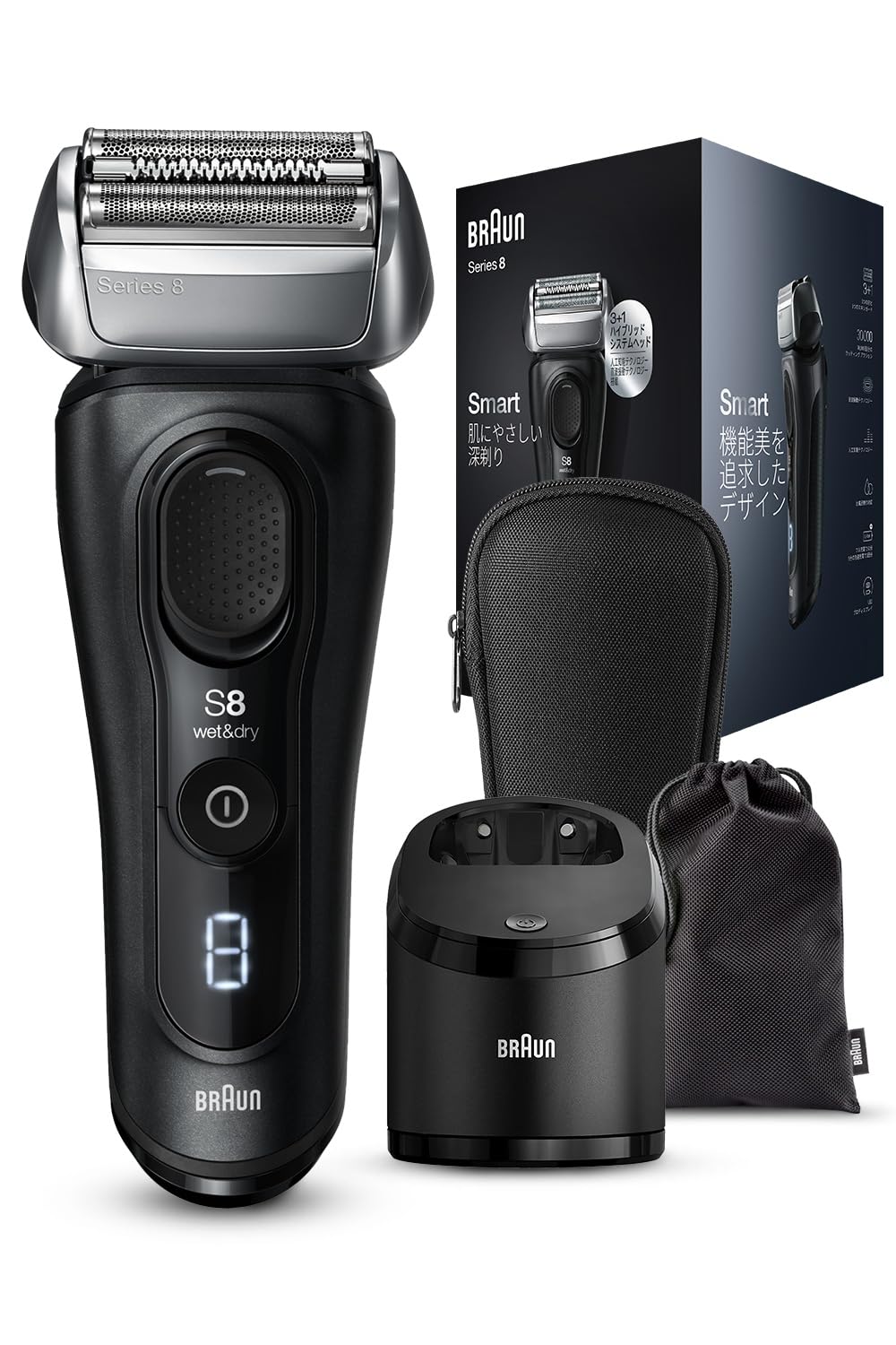 Amazon.co.jp: ブラウン 電気シェーバー シリーズ8 洗浄機付き 電動 髭  