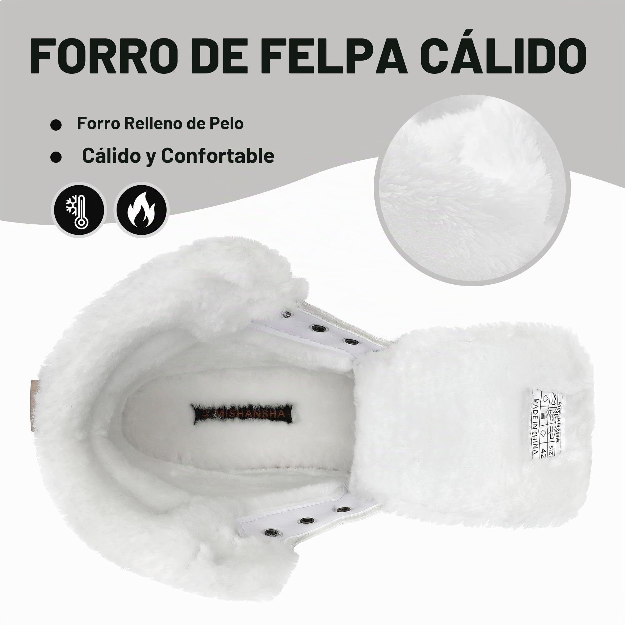 Mishansha Botas de Nieve Hombre Mujer Invierno Azul Oscuro Gr.37