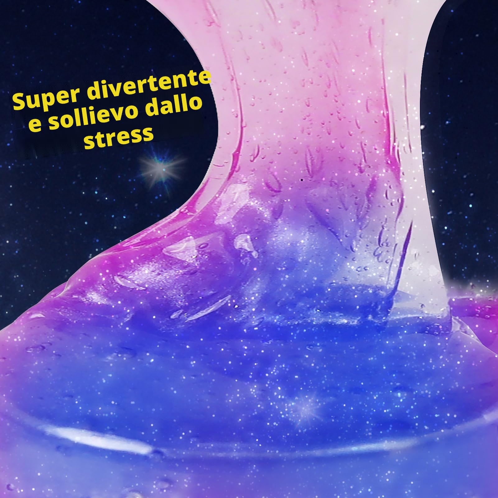 Kit Slime Galaxie per Enfants, 36 pezzi, estendibile e non collante, giocattolo per ragazzi e ragazze da 5 a 12 anni