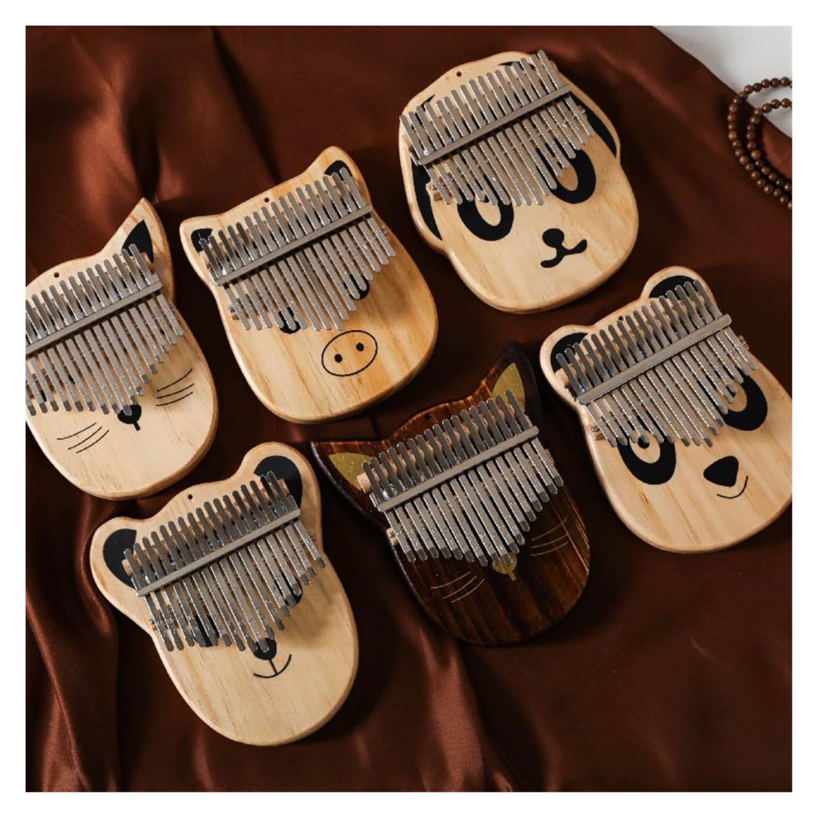 Instrumento Kalimba Fingerstyle De 17 Teclas Para Principiantes Y Adultos Teclado De Madera(3)