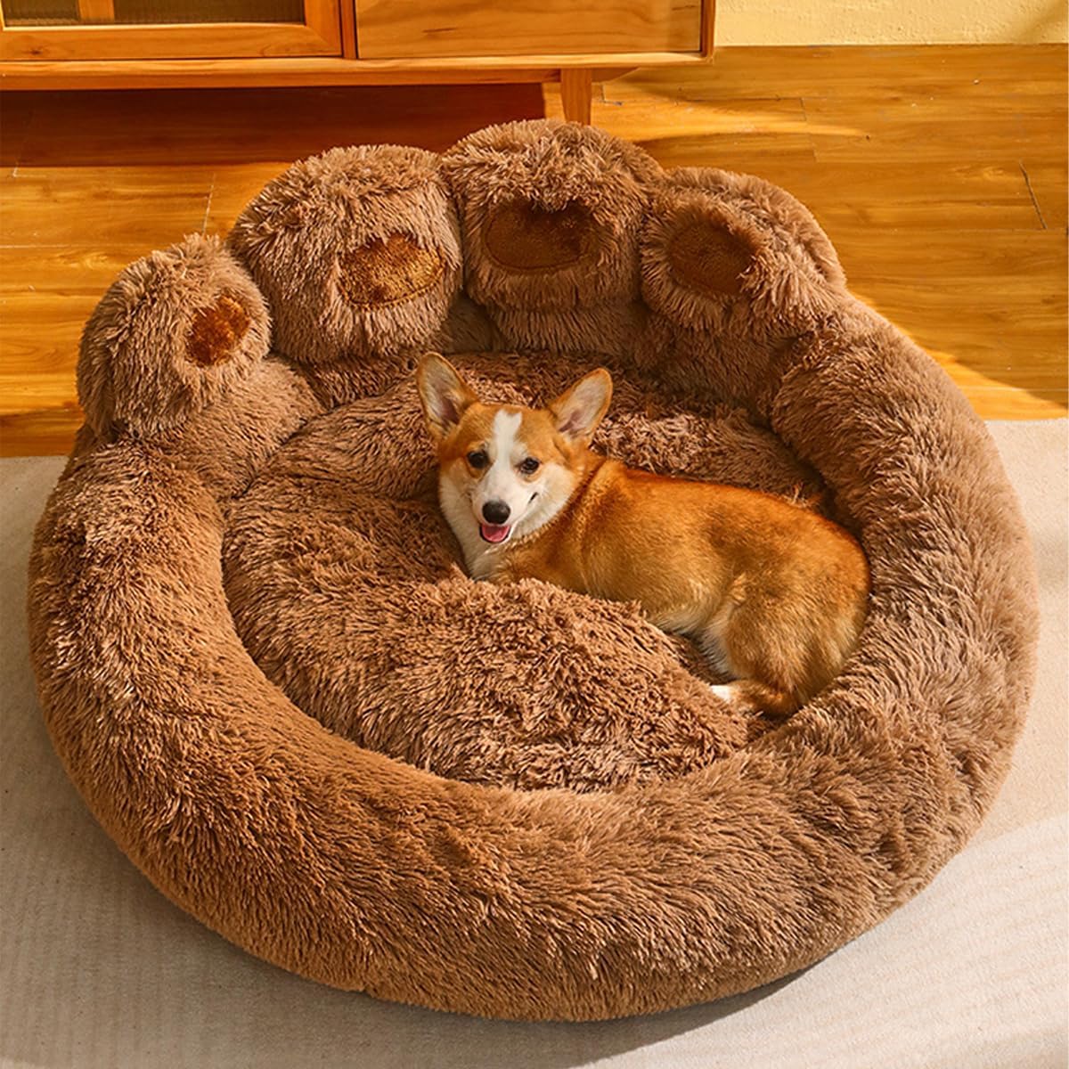 Paw Shaped Pet Bed, Soothing Paw Dog Bed, Bear Paws Dog