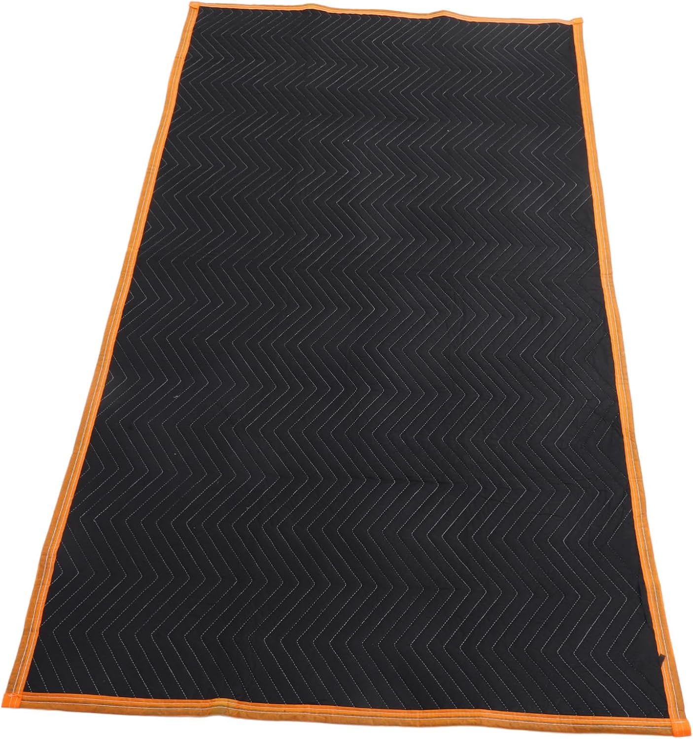 Heavy Duty Moving Blankets Quilted Padded Protection for Furniture Extra Packing Pads for Safe Transportation Versatile Use for Moving Storage Outdoor Black with Orange Trim
