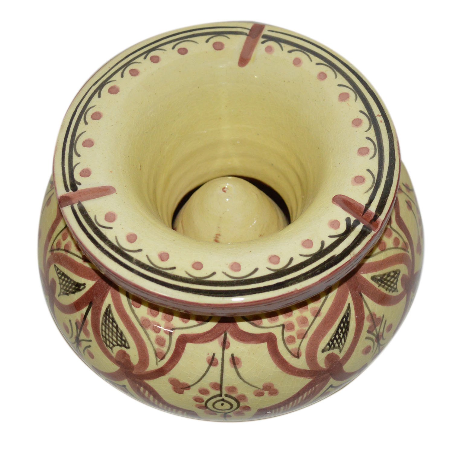 Moroccan Handmade Ceramic Ashtrays Smokeless Cigar Exquisite design with Vivid Colors X-large