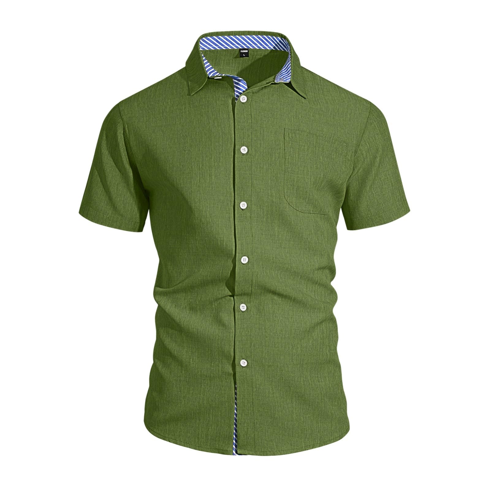 Generico Camicia Hawaiana da Uomo, per Il Tempo Libero, Tropicale, da Spiaggia, vestibilità Normale, per Feste Camicia Uomo Bianca Elegante