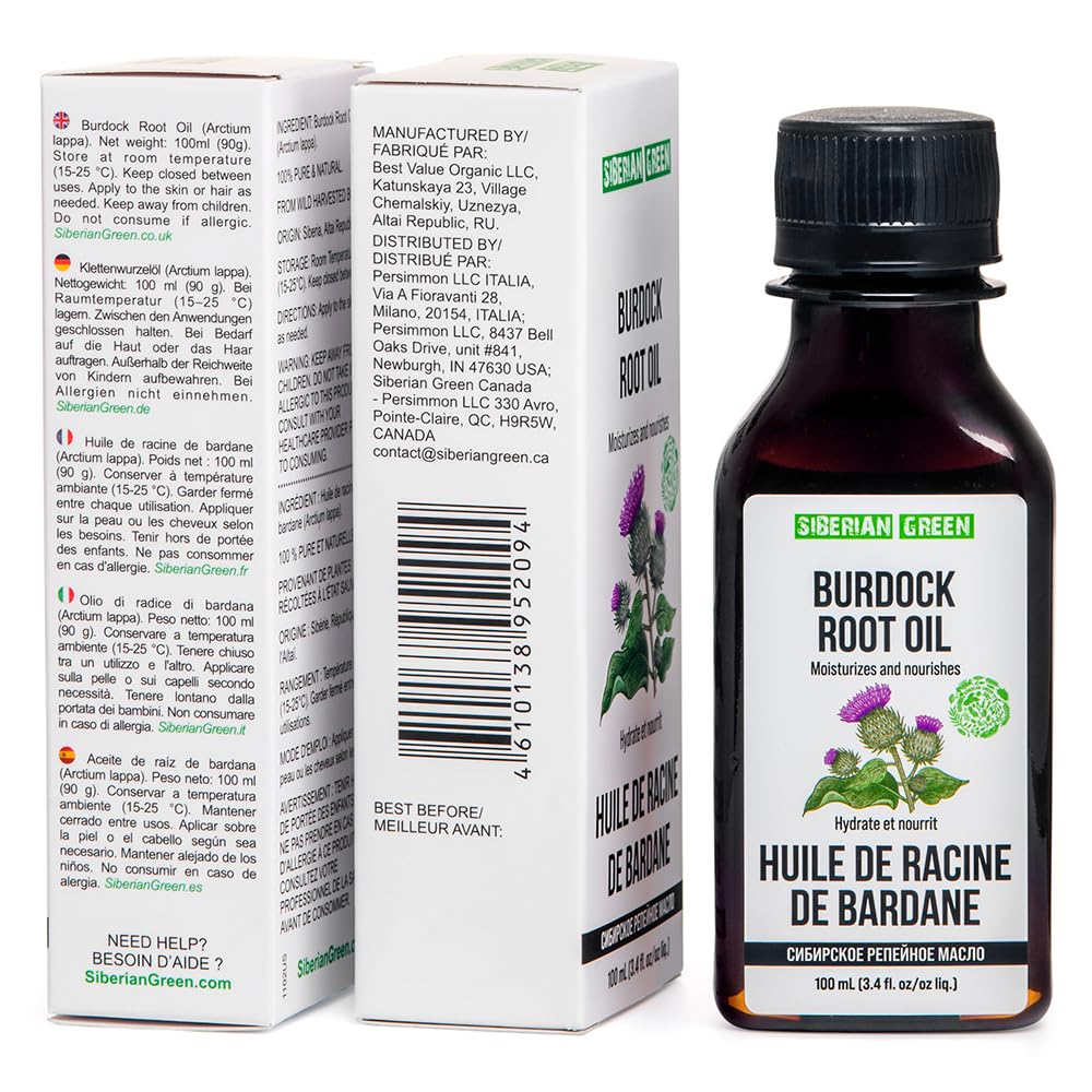 Burdock Oil, Pure and Natural Siberian Burdock Root Oil for Hair Care Skin Care, Easy to Apply Hair Oil for All Hair Types - Image 4