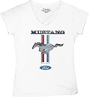 Vista 13 de Ford Mustang Classic - Camiseta con cuello en V para mujer GT Cobra Boss 302 Mach 1