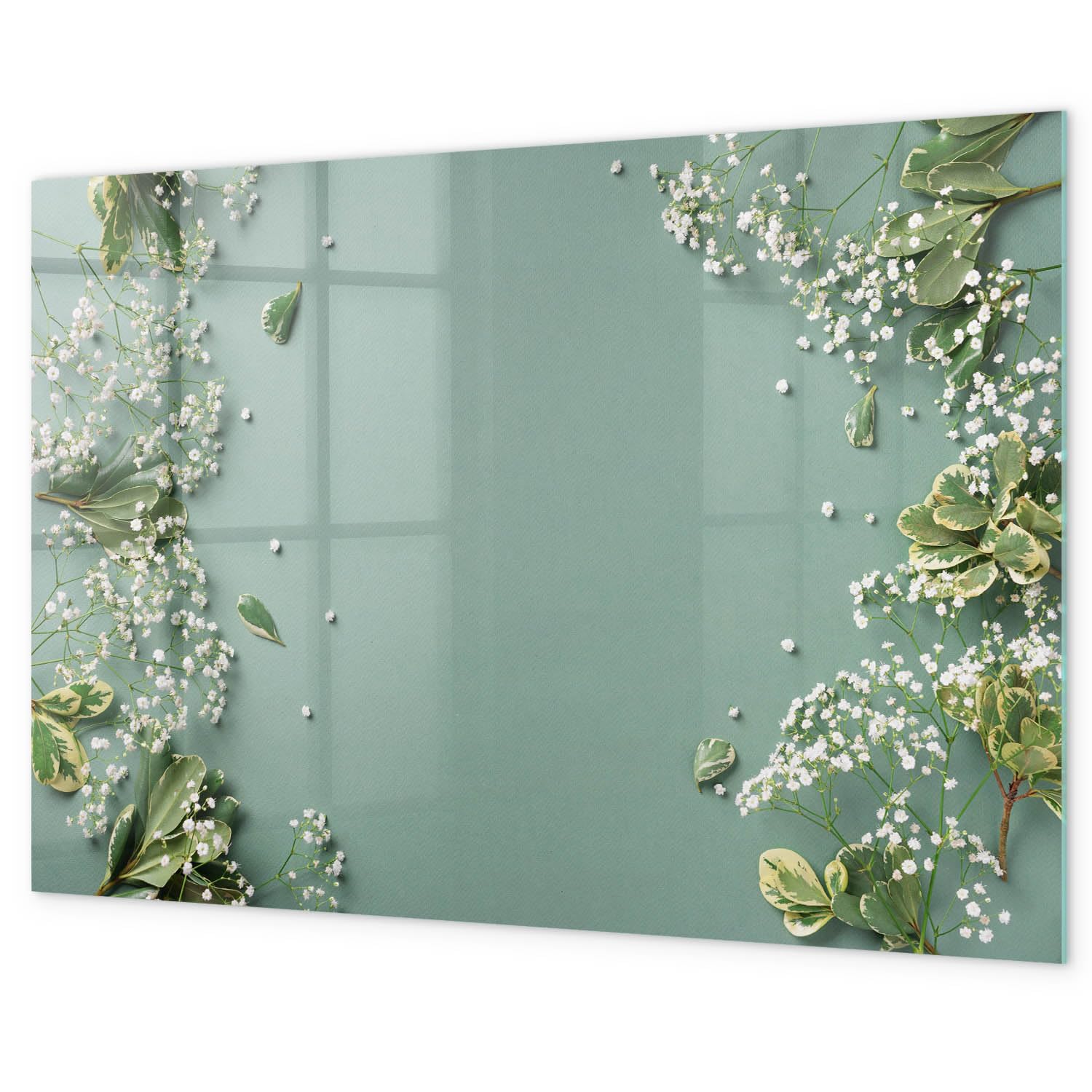 Lavagna memo magnetica da parete 120x60 cm | Fiori delicati