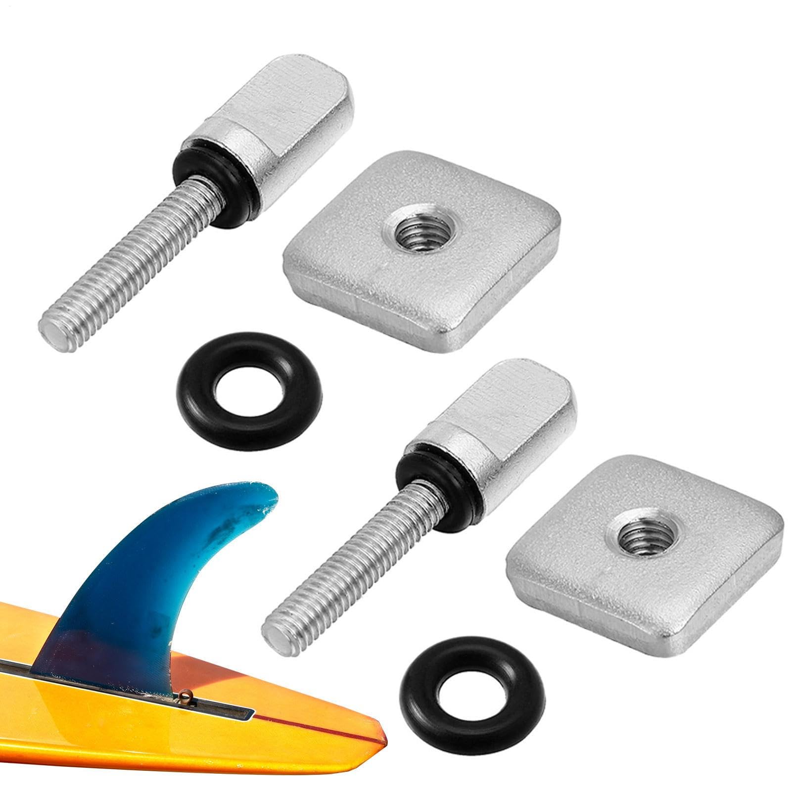 Tornillo de aleta para tornillos de aleta de tabla de surf de alta resistencia | Kit de repuesto de acero inoxidable 316 para reparaciones de tablas de remo, instalación resistente al óxido sin