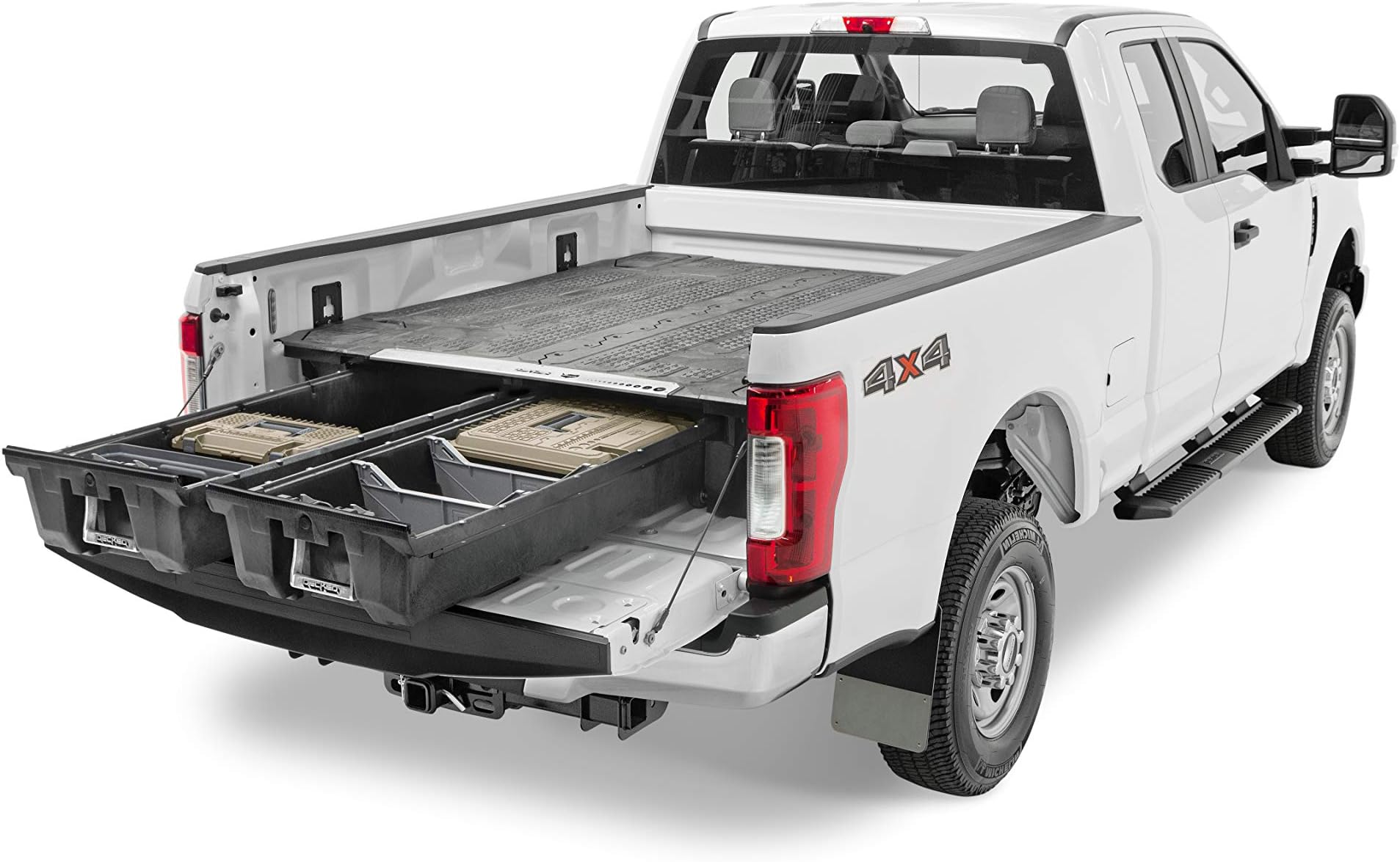 DECKED Truck Bed Storage System Includes System Accessories | Compatible with Ford Super Duty 8 Foot (1999-2016)