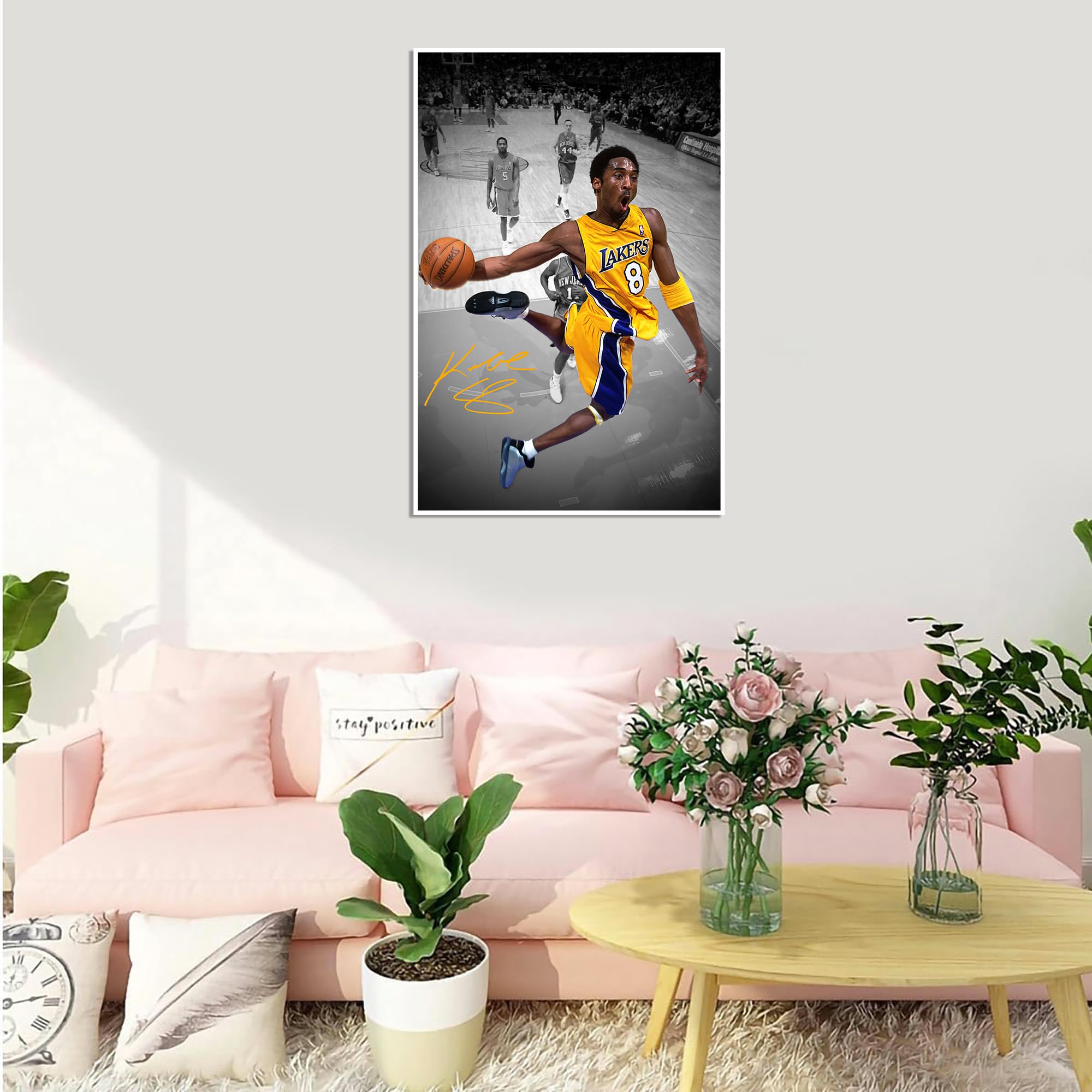 Basketball Retro Poster 40x60cm - Sport Wandkunst Leinwand Druck Für Wohnzimmer & Zimmer
