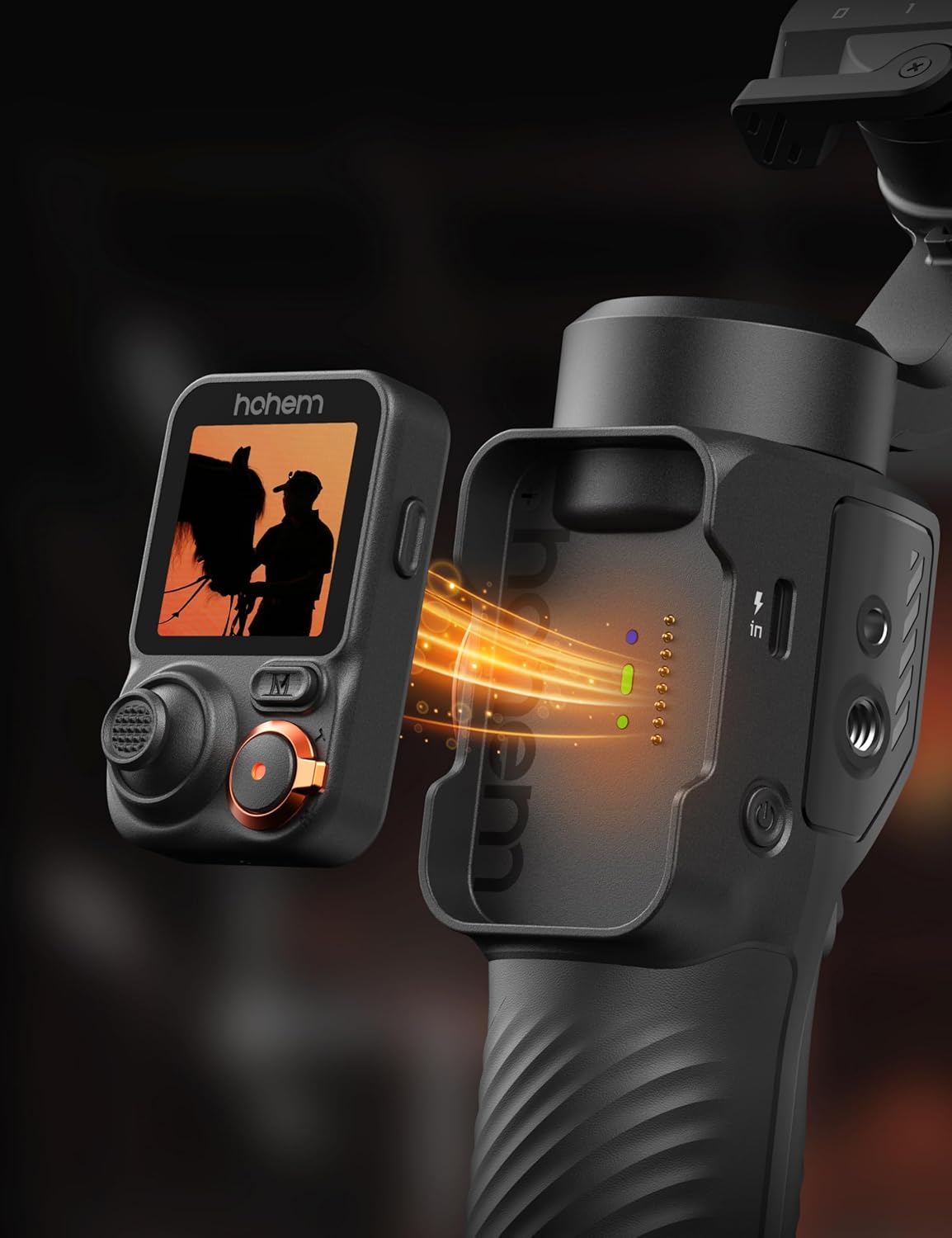 hohem Detachable Remote Control for iSteady M7, HRT-06 (Black)