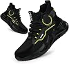 GUYISA Safety Shoes, High Cut, Anti-Slip Shoes, Mens Smash Resistant, Safety Shoes, High Top, Tread Prevention Work Shoes, Wide Steel Toe, Warm, Soft and Comfortable, Safety Boots, Work Shoes,