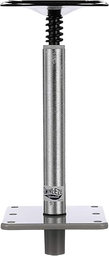 Miniatura 2 de Attwood 97749-7 Swivl-Eze Lock'N-Pin Paquete de pedestal de  pulgadas, acabado de aluminio cepillado, 11 pulgadas de alto, placa base de 7 x 7