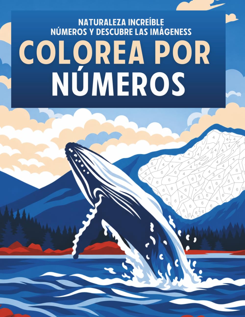 Colorea por números - Naturaleza Increíble: Libro para colorear para adultos para relajarse. Ideal para pintar con rotuladores