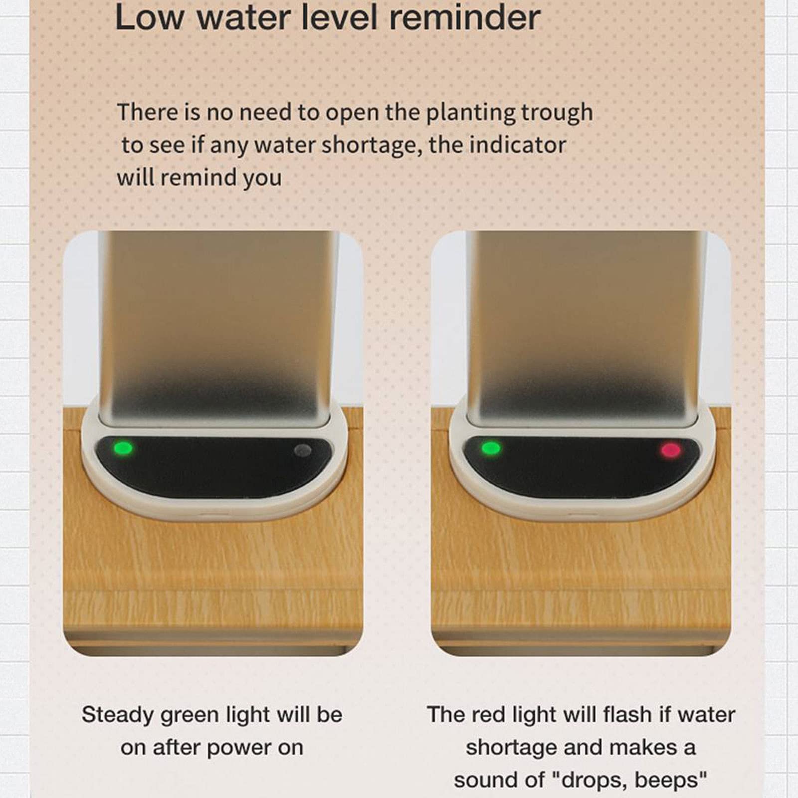 Kit hidropónico para Interior, lámparas para Cultivo de Plantas, indicador de bajo Nivel de Agua, Control Inteligente de Chips, Kit de Cultivo para Interior de Plantas, para adorna