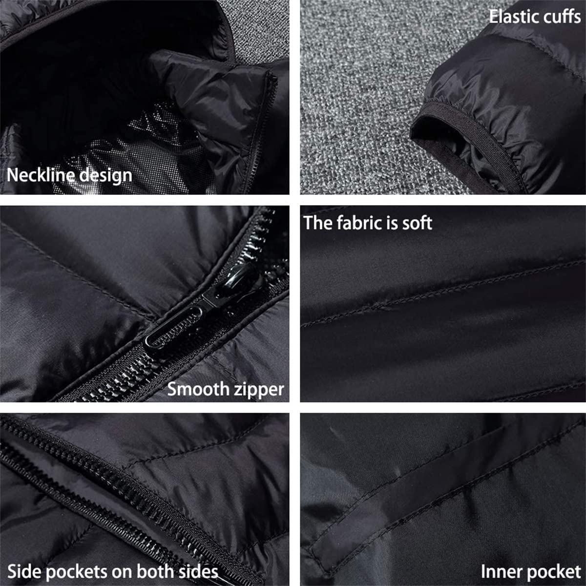 scosao Heated Jacket Rechargeable Heated Coat 8 Heat Zones for Women and Men with Detachable Hood Winter Outdoor Warm Jackets