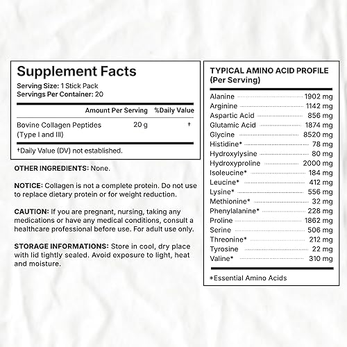 Miniatura 7 de Péptidos de colágeno, péptidos de colágeno hidrolizados I, III, piel, uñas, salud ósea y articular, sin perfume, para hombres y mujeres, 14.11 onzas