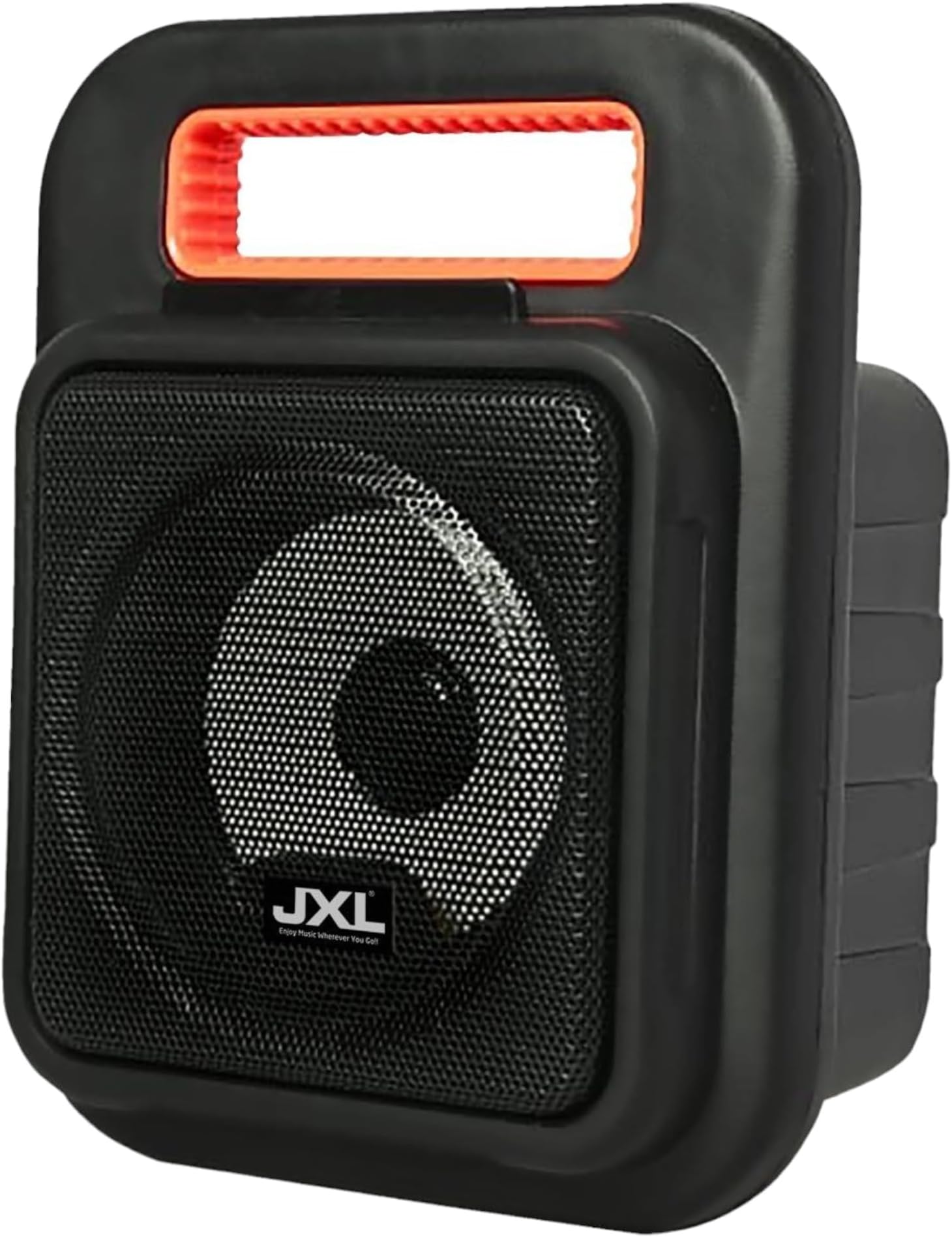 JXL Boom Master 20 Watt Premium Portable Bluetooth Speaker with Powerful Sound with Mic Connection and TWS Support (Black Orange)