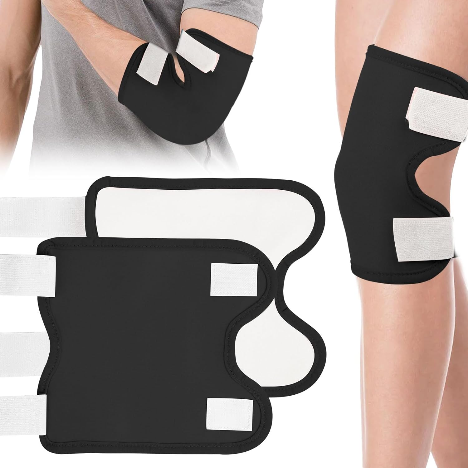 2 PCS Castor Oil Pack Wrap Kit Knee,Reusable Castor Oil Pack with