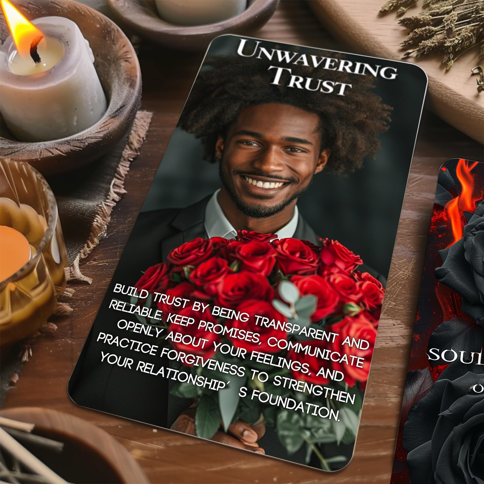 Powerful Confession of Soulmate Oracle Cards,African American Black Love Oracle Cards Deck with Meanings on Them - Image 4