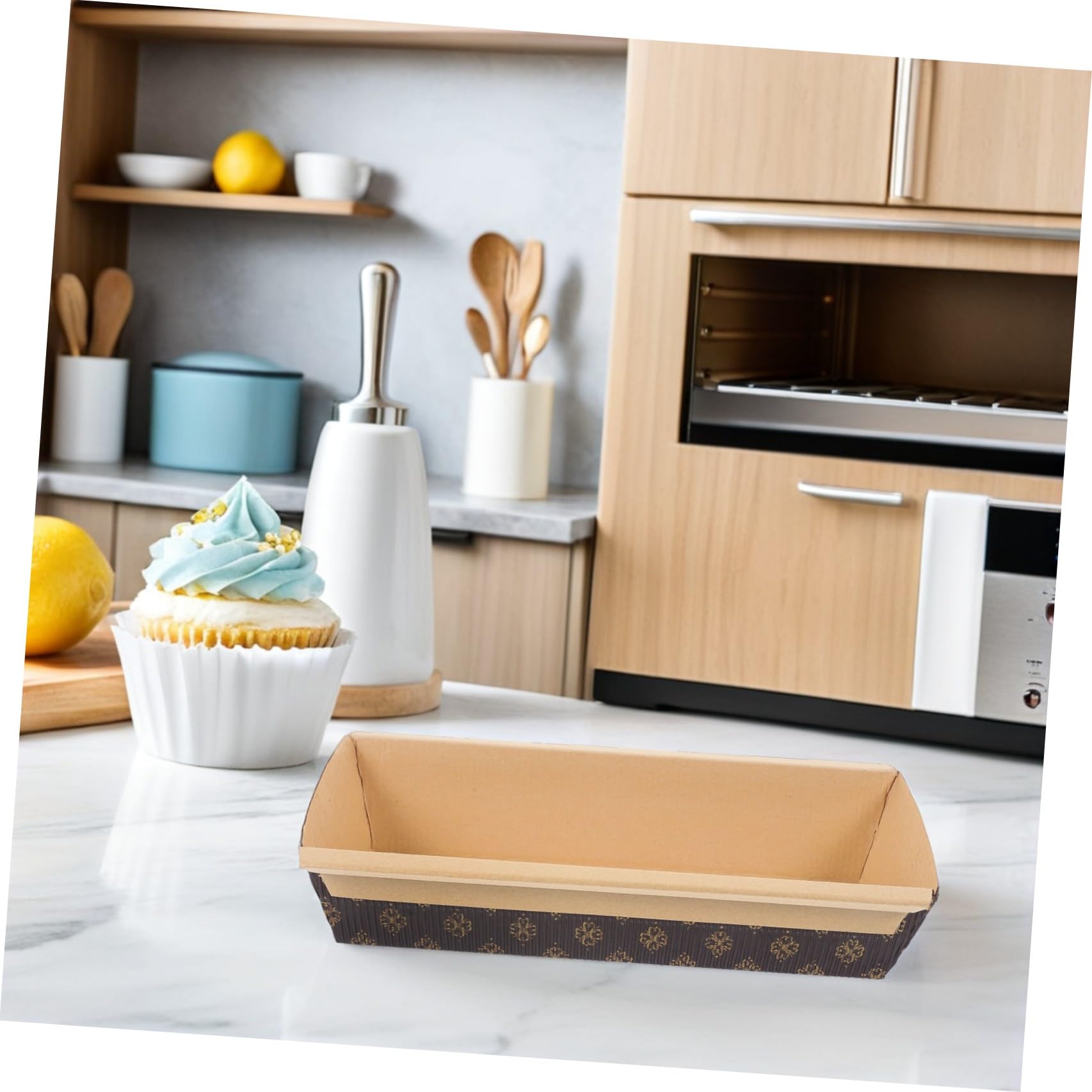 Zerodeko Moldes de Papel Desechables 50 Piezas para Pan Rectangulares para Hornear Moldes de Papel Antigrasa Fáciles de Limpiar Aptos para Horno para Cocinas Familiares y Uso Doméstico