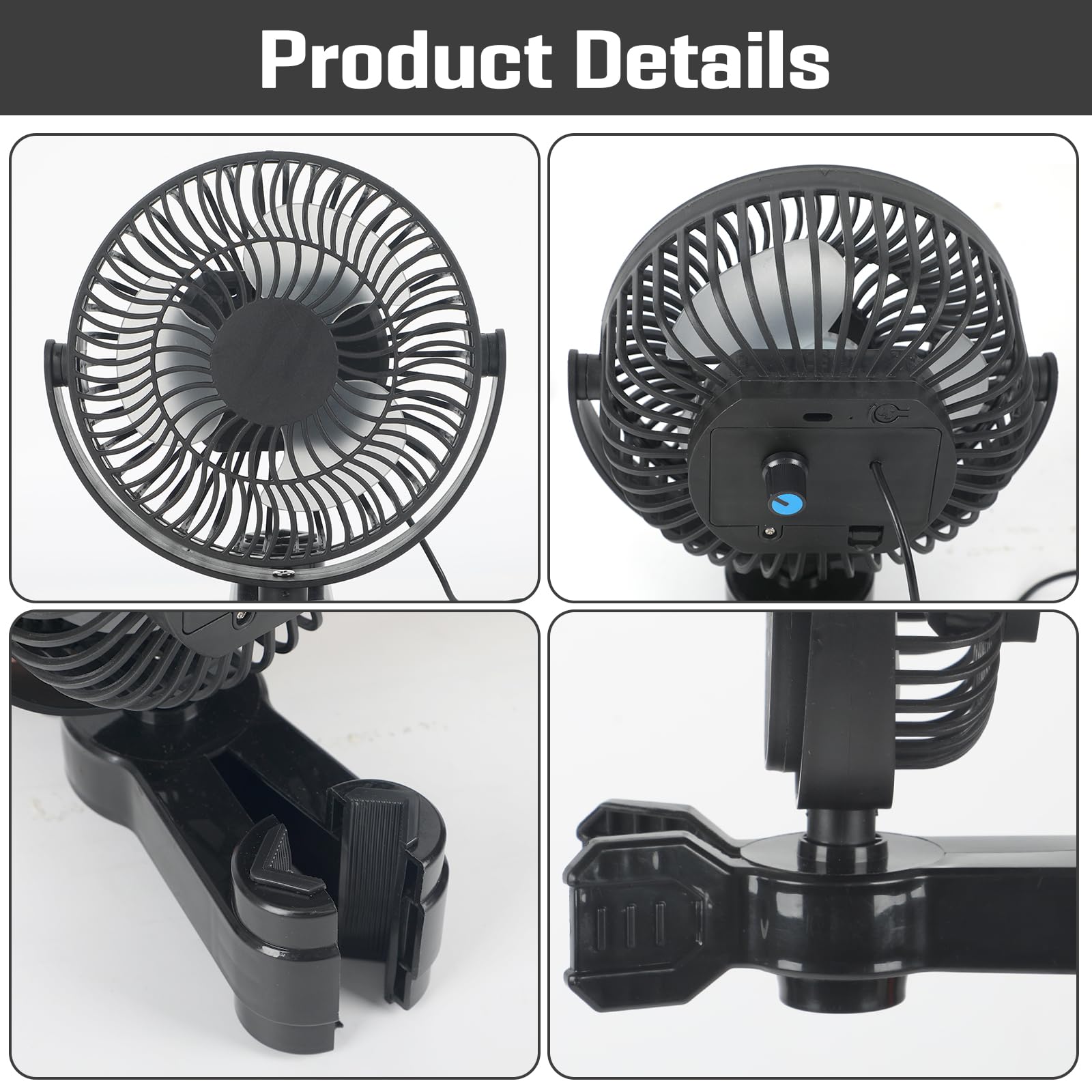 Ventilateur Pince Ventilateur Oscillant A Pince Clip Sur Le Ventilateur