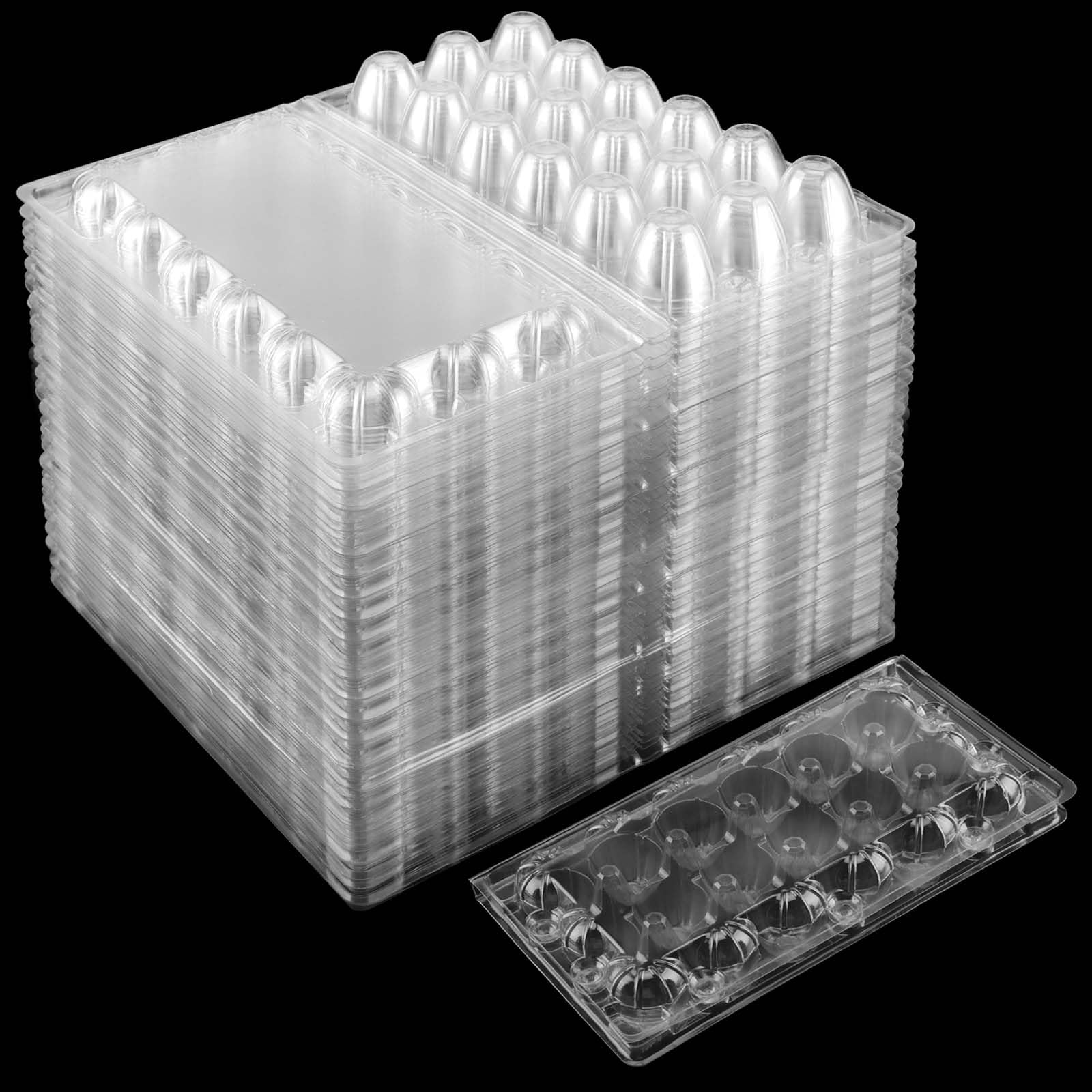 JAPCHET 150 Pack 18 Grid Quail Egg Cartons, Reusable Quail Egg Cartons Cheap Bulk, Stackable Plastic Quail Egg Container for Quail Eggs