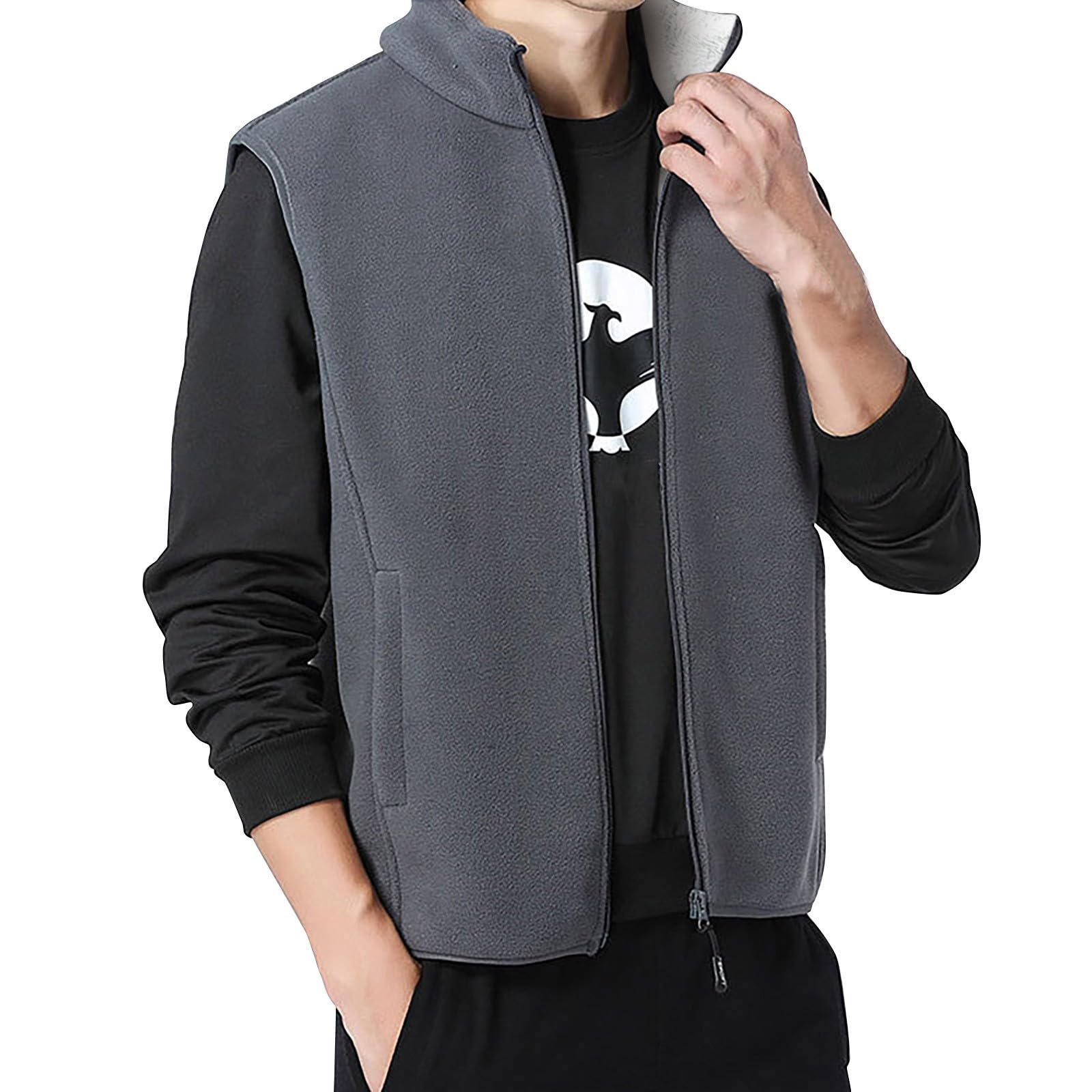 Generisch Chalecos De Traje Para Hombre Gris Claro,Chaleco Sin Mangas