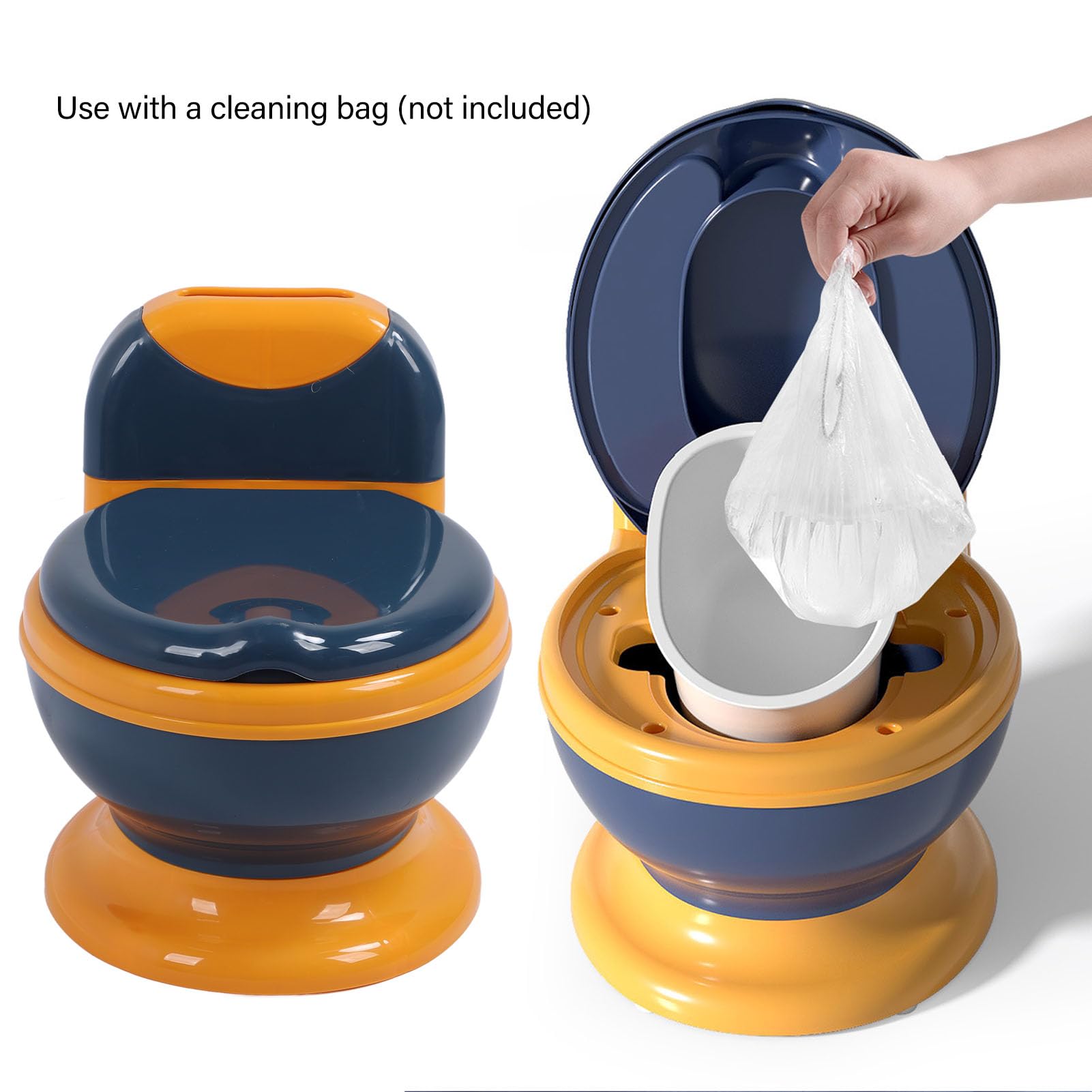 Generic Inodoro de Entrenamiento para Ir Al Baño, Orinal de PP para Niños Pequeños con Protección contra Salpicaduras, Tazón Extraíble, Tanque de Almacenamiento de Pañuelos, Base Antideslizante para