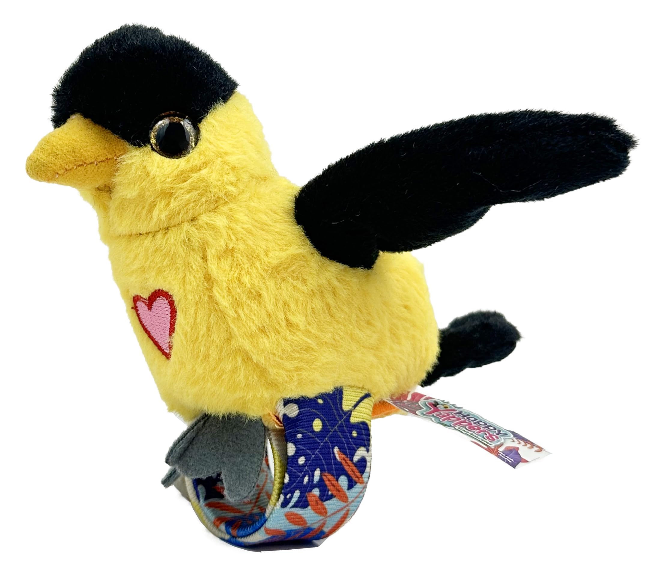 Happy Yappers Oriole Interactive Plush Bird - Talking Toy with Wing Flapping, Repeating Toy that Mimics Words & Sings - USB Rechargeable for Kids Play & Sensory Fun, Pirole