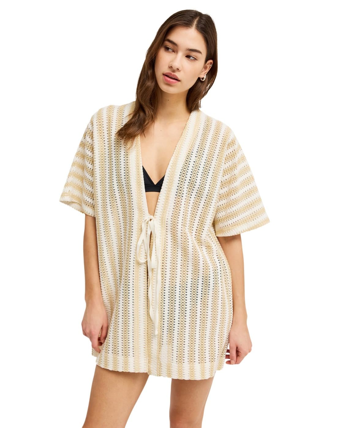 Roxy Moana Story - Cover-up de Playa Tipo Kimono - Mujer - Beige.