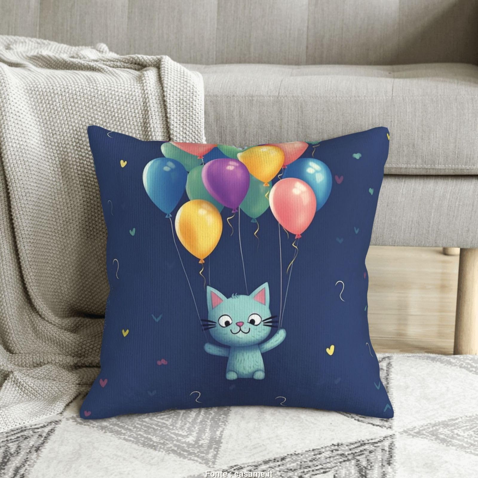 Housses coussin velours chat doux lavable pour protéger canapé