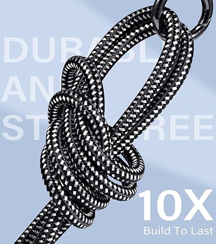 Miniatura 2 de Cable Ethernet Cat 8 de 1.5 pies, nailon trenzado de alta velocidad, resistente, 40 Gbps, 2000 Mhz 26 AWG, cable de conexión LAN de red SFTP RJ45,