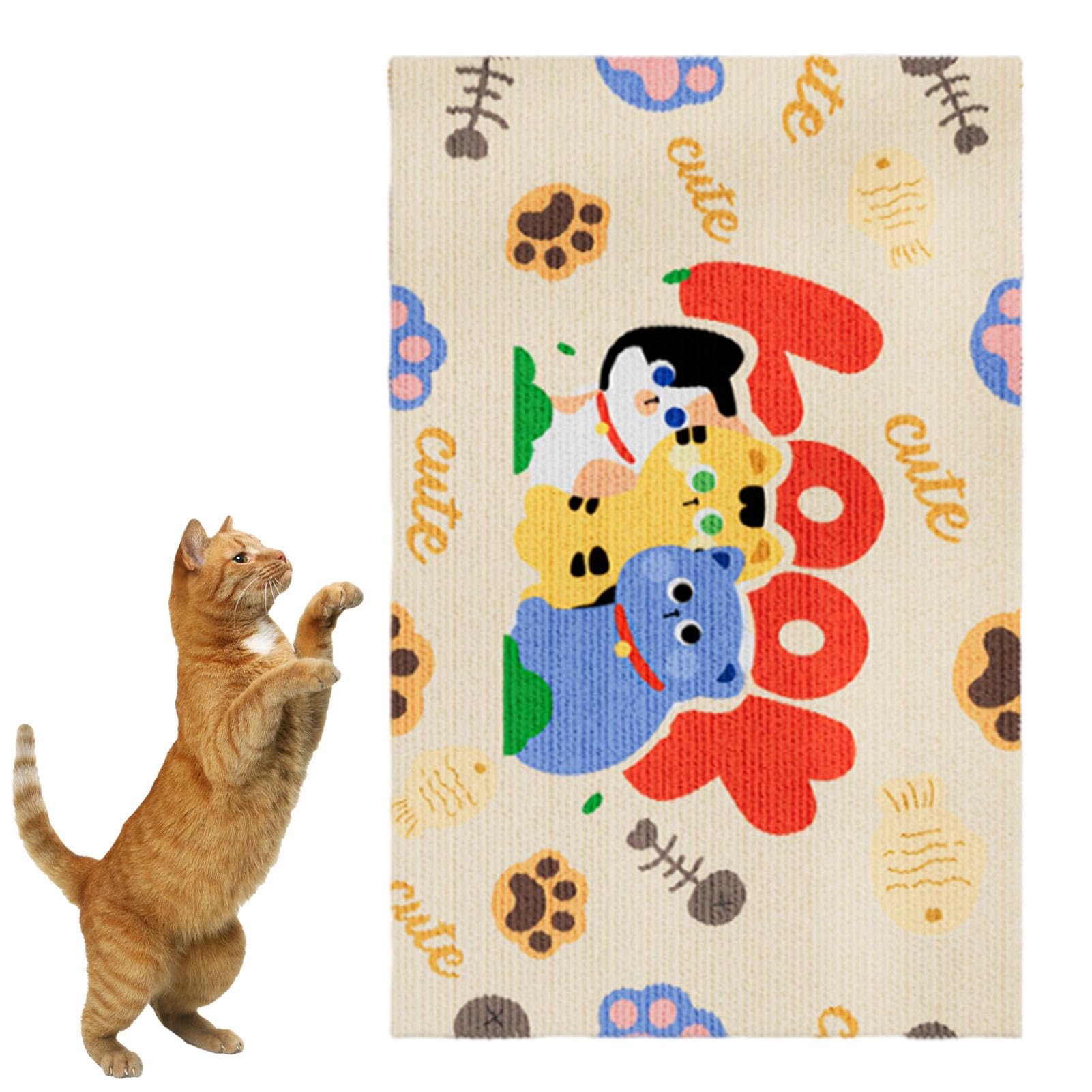 Tapis griffoir pour chat résistant à l'usure avec adhésif