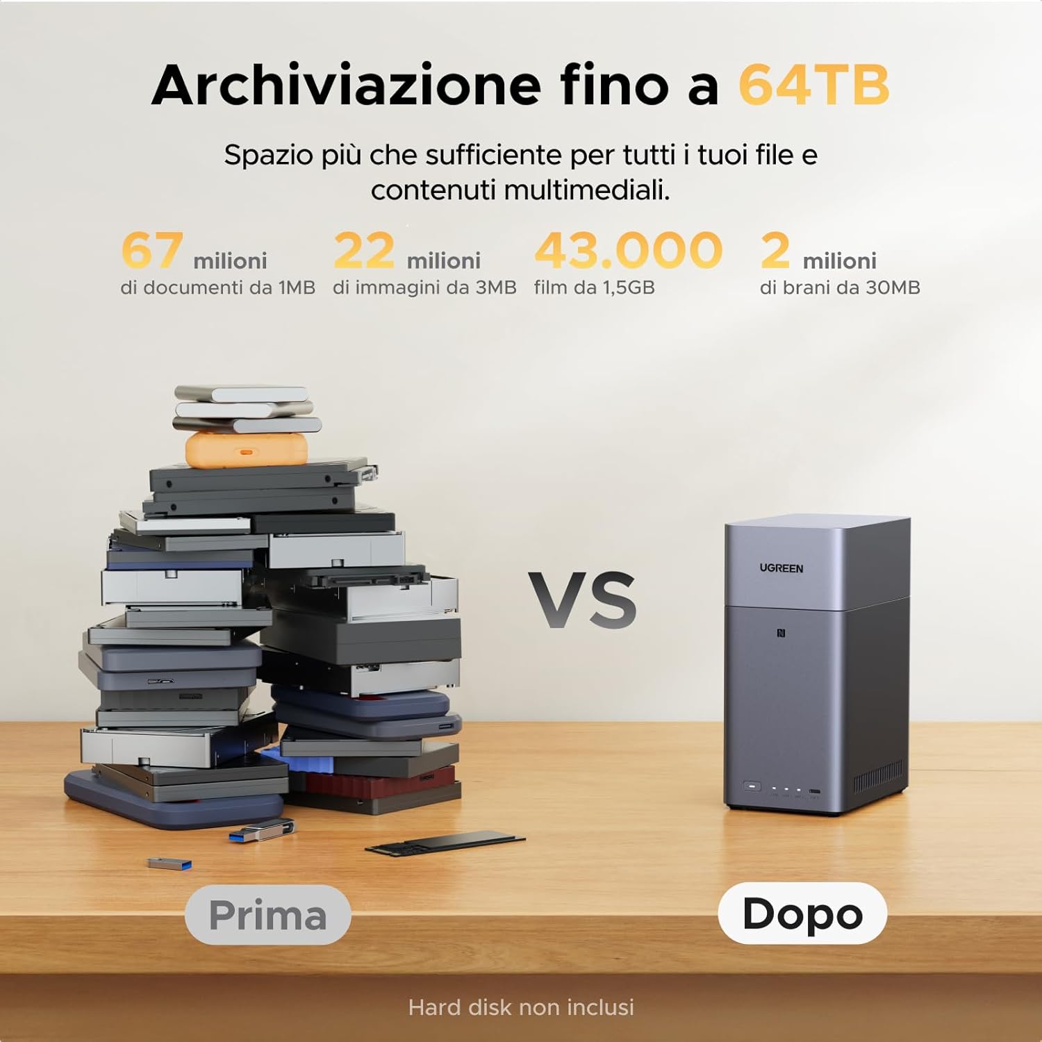 NASync DH2300 NAS desktop a 2 alloggiamenti - PC Desktop - Immagine 1