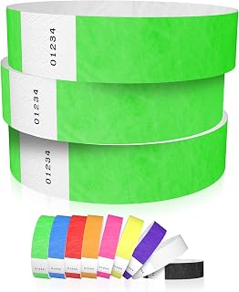 WristCo 600 Neon Green Tyvek Wristbands - Tamper-Proof Fluorescent Bands for Events, Parties, Hospitals & VIP ID