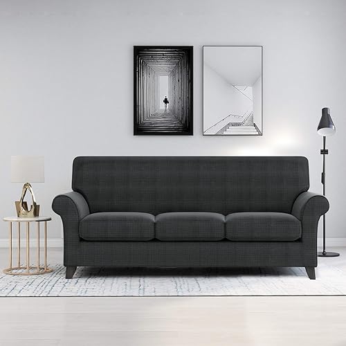 Miniatura 2 de ZNSAYOTX - Fundas de sofá para sala de estar (4 piezas), antideslizantes, fundas de sofá para 3 cojines, sofá, mascotas, perros, funda lavable a