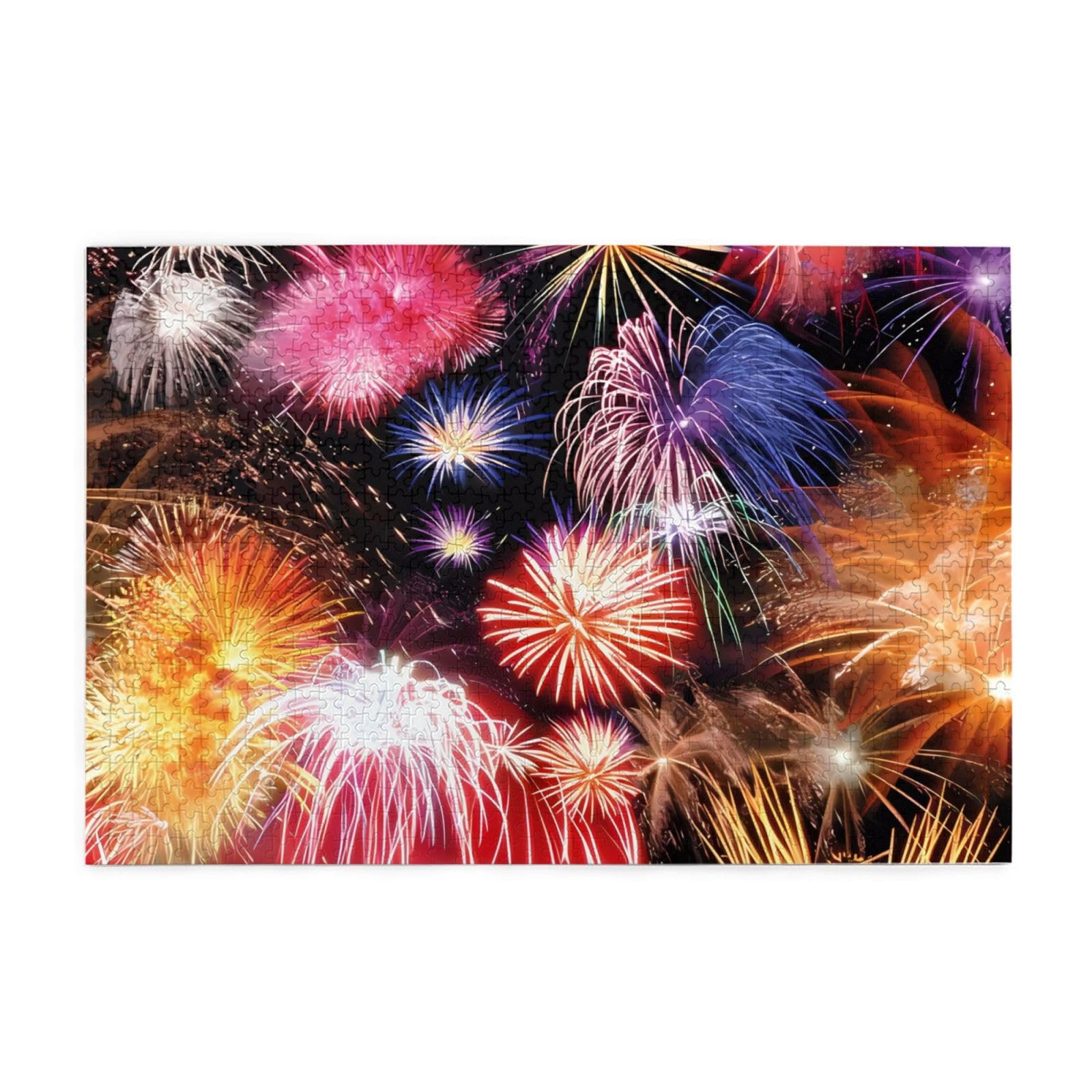300 Teile Holzpuzzle 'Feuerwerk' - Dekoratives Puzzle Für Erwachsene & Kinder