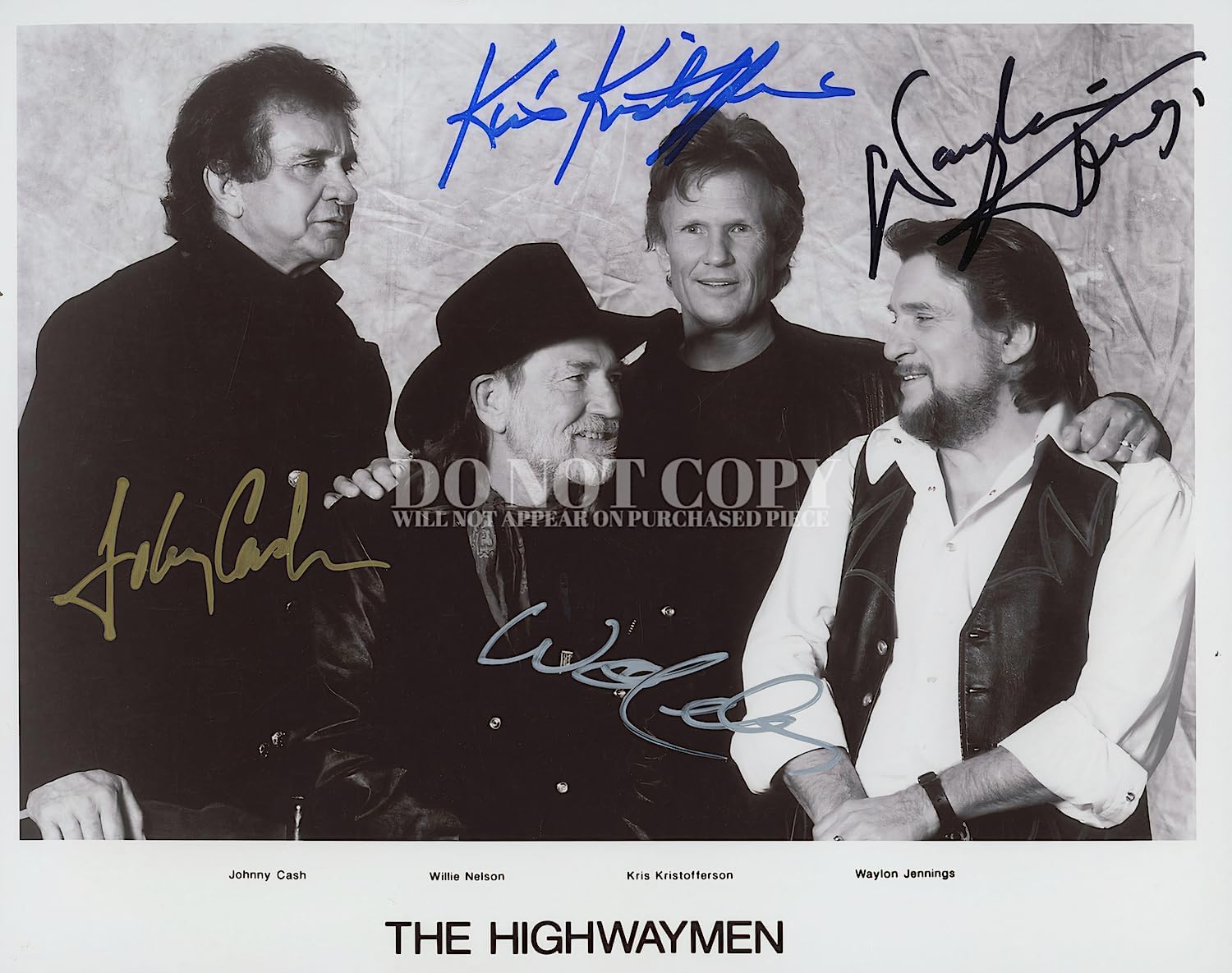 The Highwaymen Photograph 8 X 10 Legendary American Music